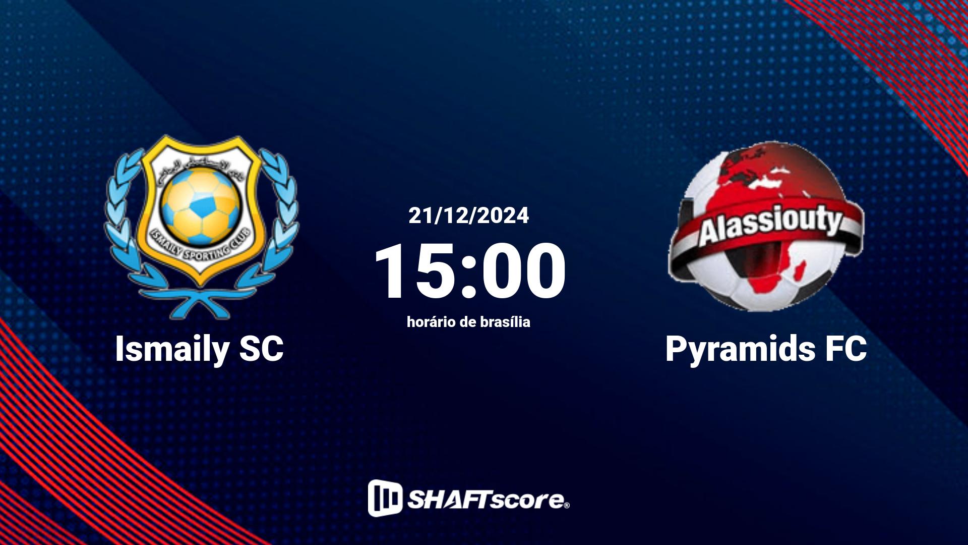 Estatísticas do jogo Ismaily SC vs Pyramids FC 21.12 15:00