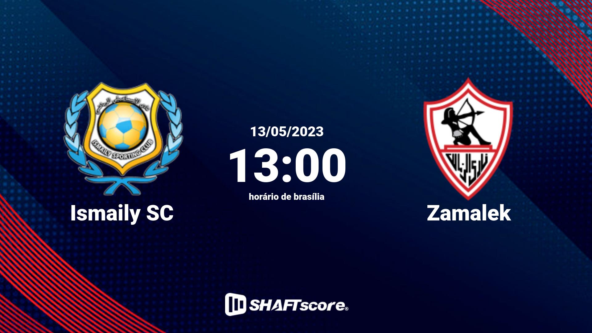 Estatísticas do jogo Ismaily SC vs Zamalek 13.05 13:00