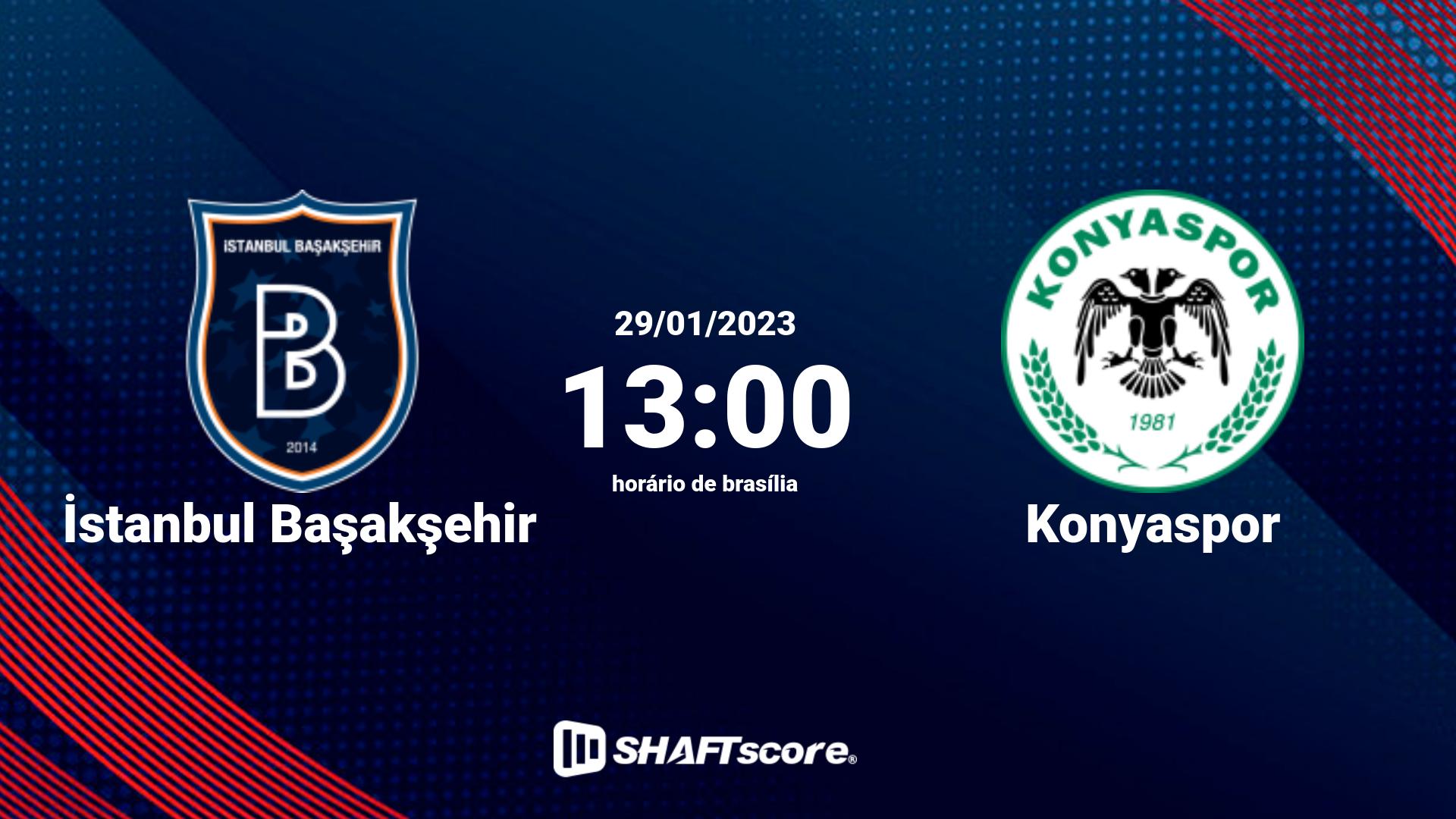 Estatísticas do jogo İstanbul Başakşehir vs Konyaspor 29.01 13:00