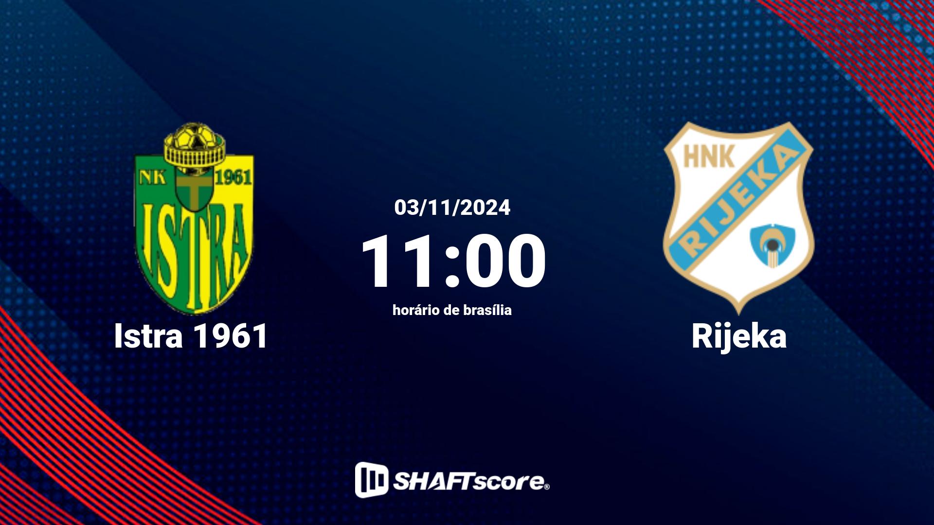 Estatísticas do jogo Istra 1961 vs Rijeka 03.11 11:00