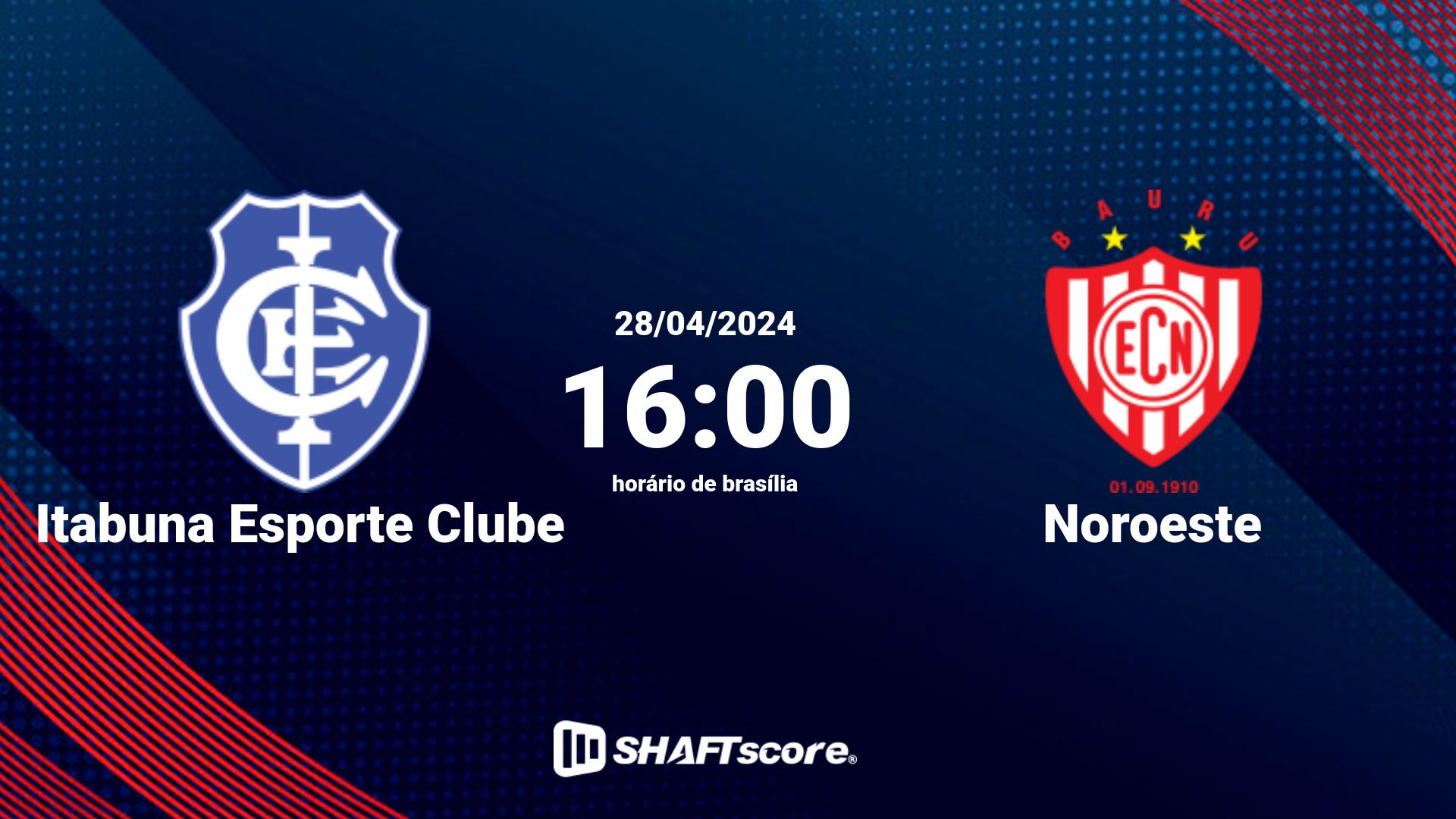 Estatísticas do jogo Itabuna Esporte Clube vs Noroeste 28.04 16:00