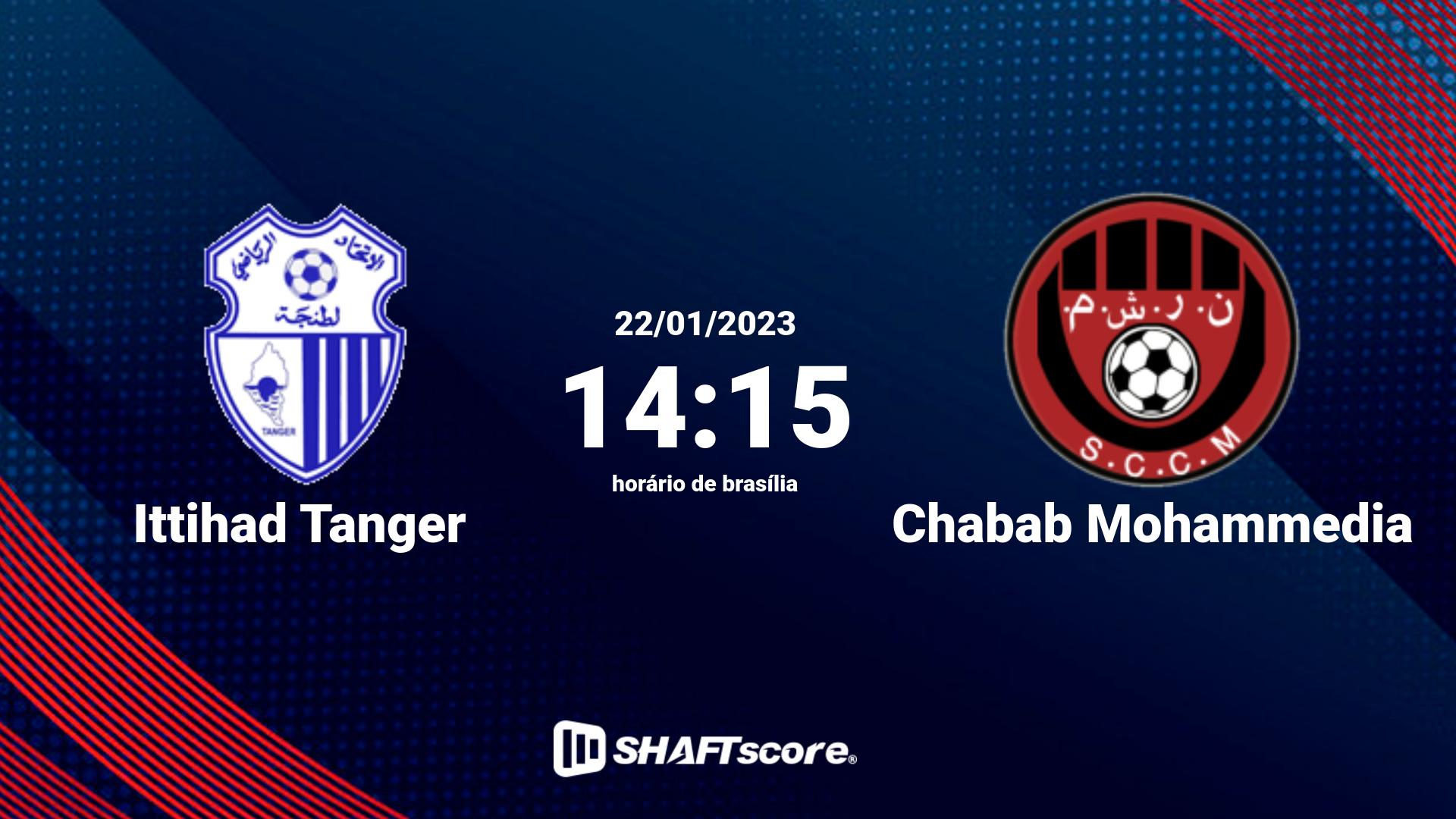 Estatísticas do jogo Ittihad Tanger vs Chabab Mohammedia 22.01 14:15