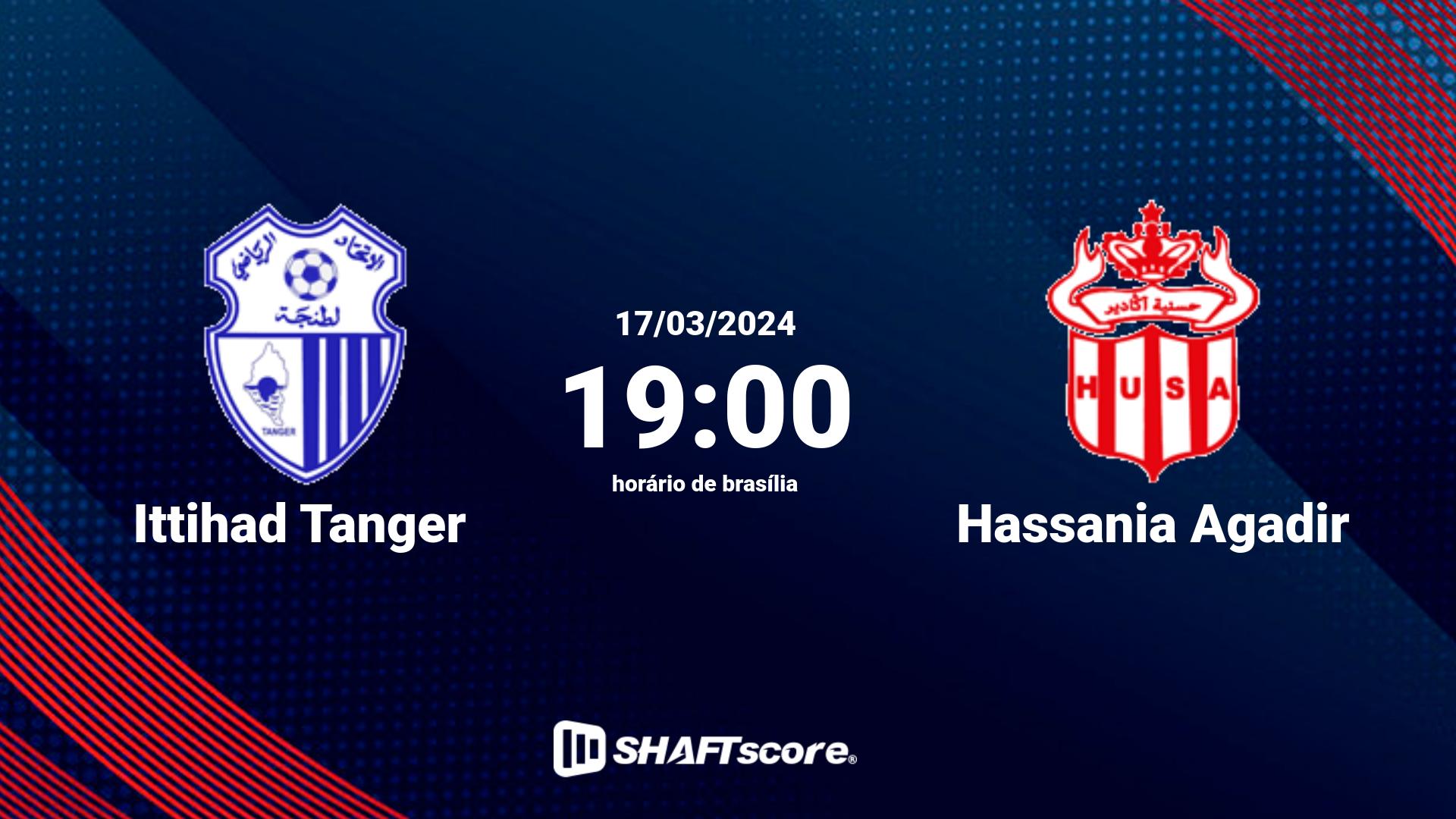 Estatísticas do jogo Ittihad Tanger vs Hassania Agadir 17.03 19:00