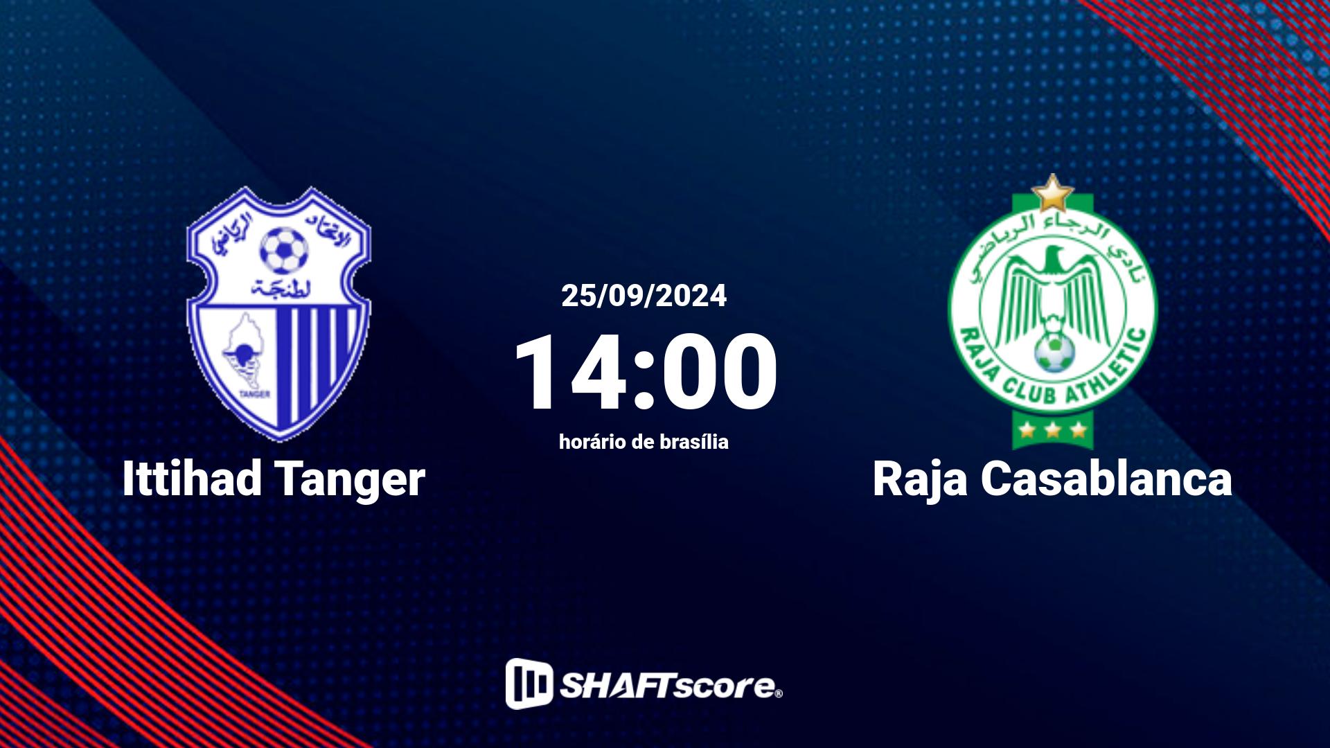 Estatísticas do jogo Ittihad Tanger vs Raja Casablanca 25.09 14:00