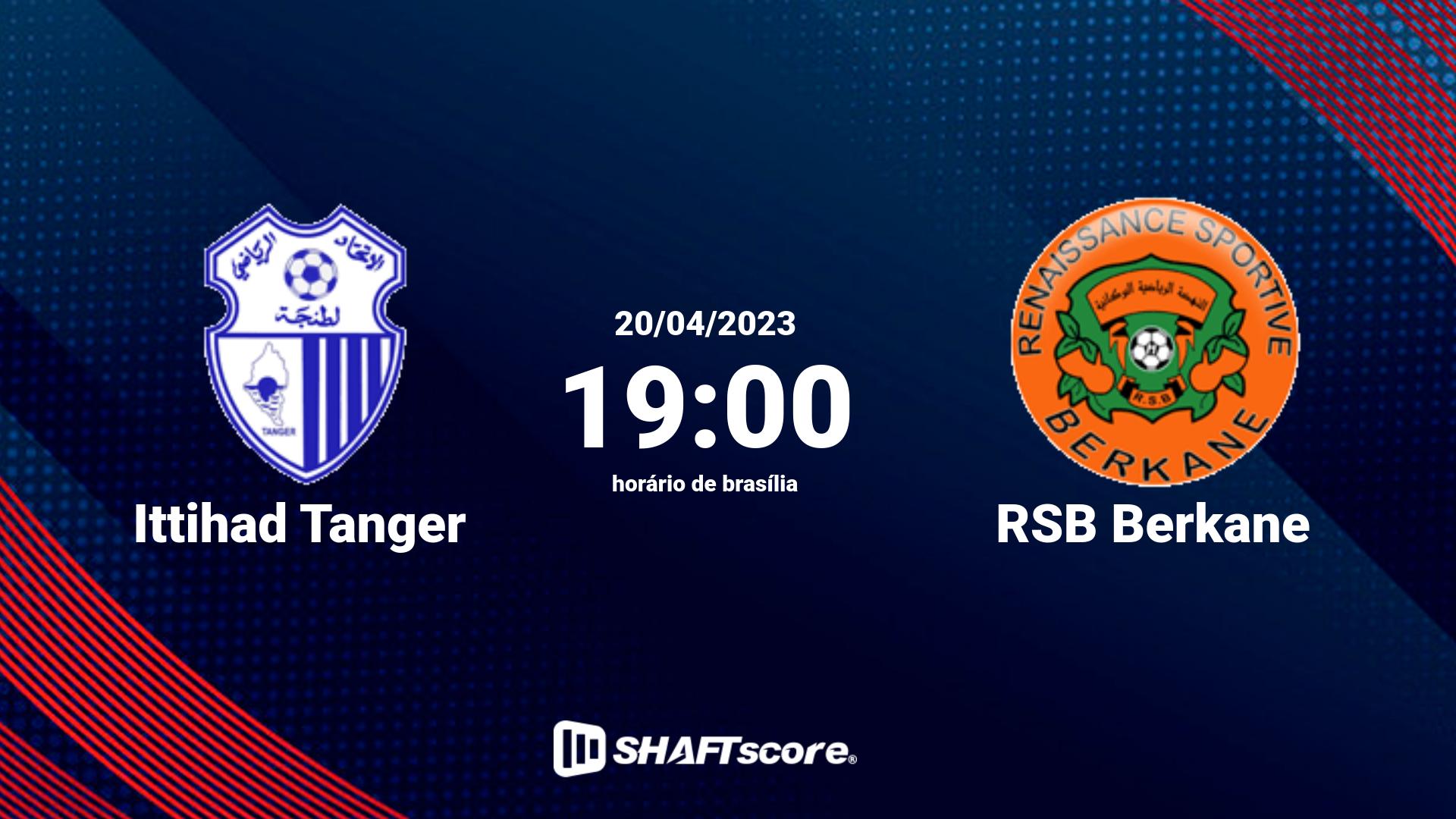 Estatísticas do jogo Ittihad Tanger vs RSB Berkane 20.04 19:00