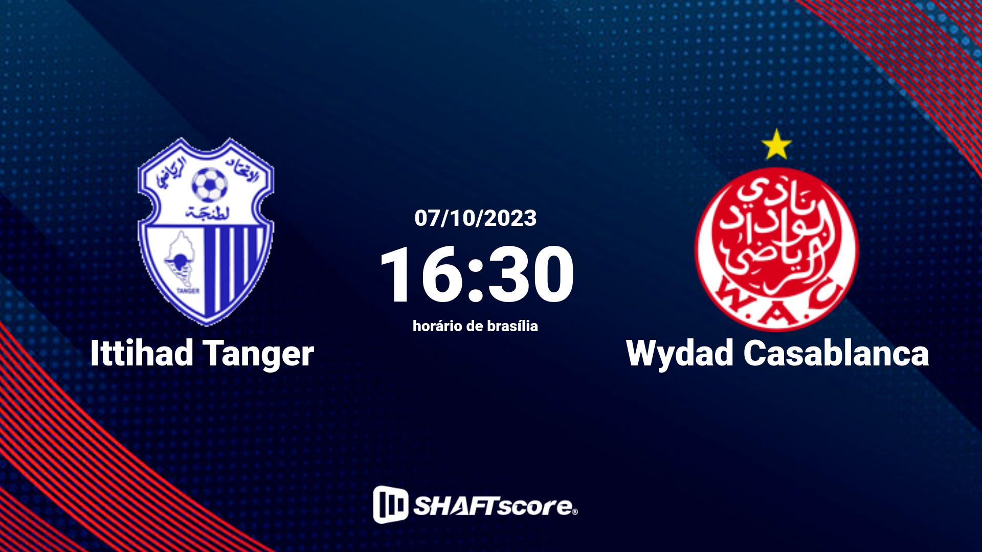 Estatísticas do jogo Ittihad Tanger vs Wydad Casablanca 07.10 16:30