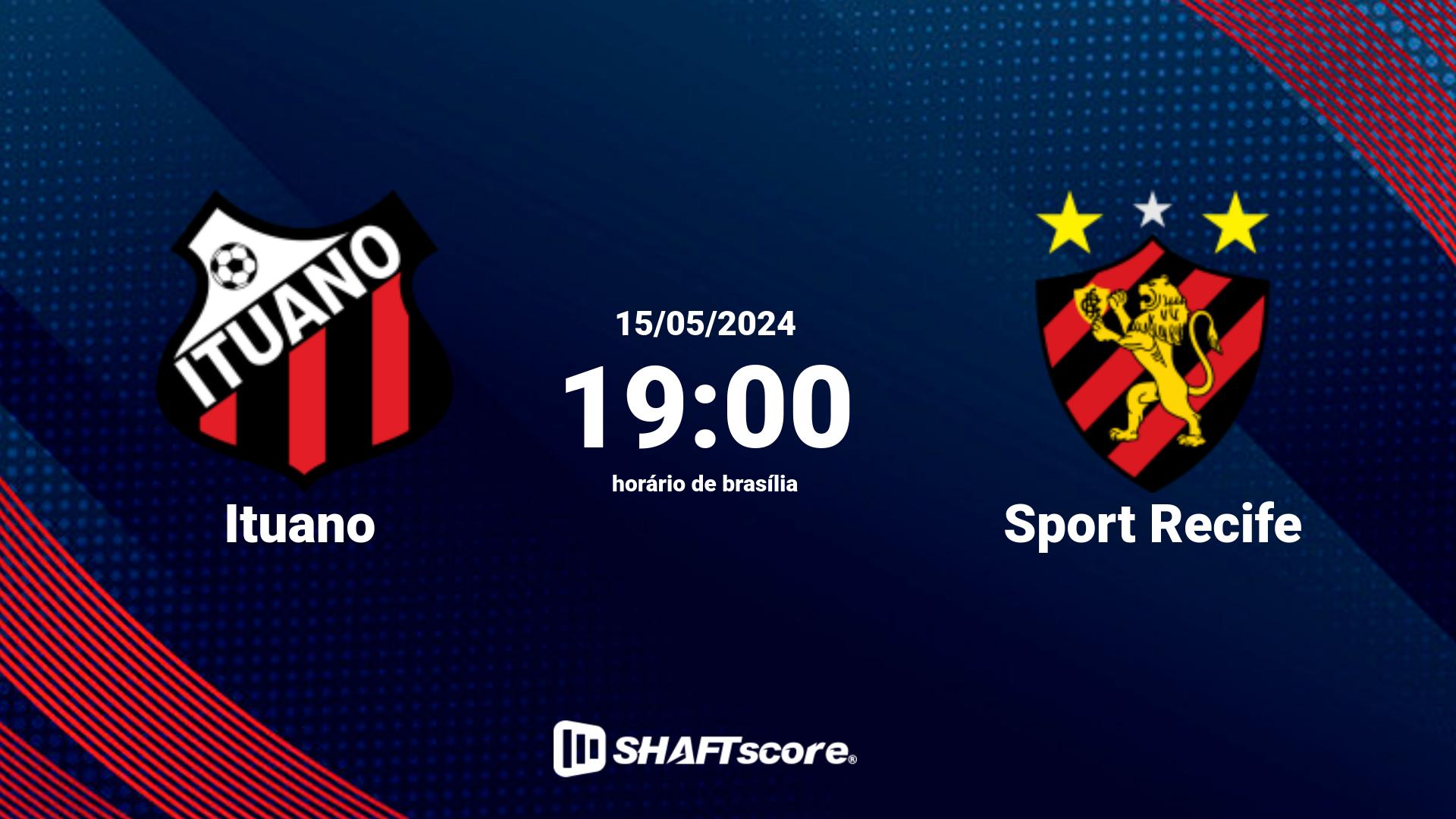 Estatísticas do jogo Ituano vs Sport Recife 15.05 19:00