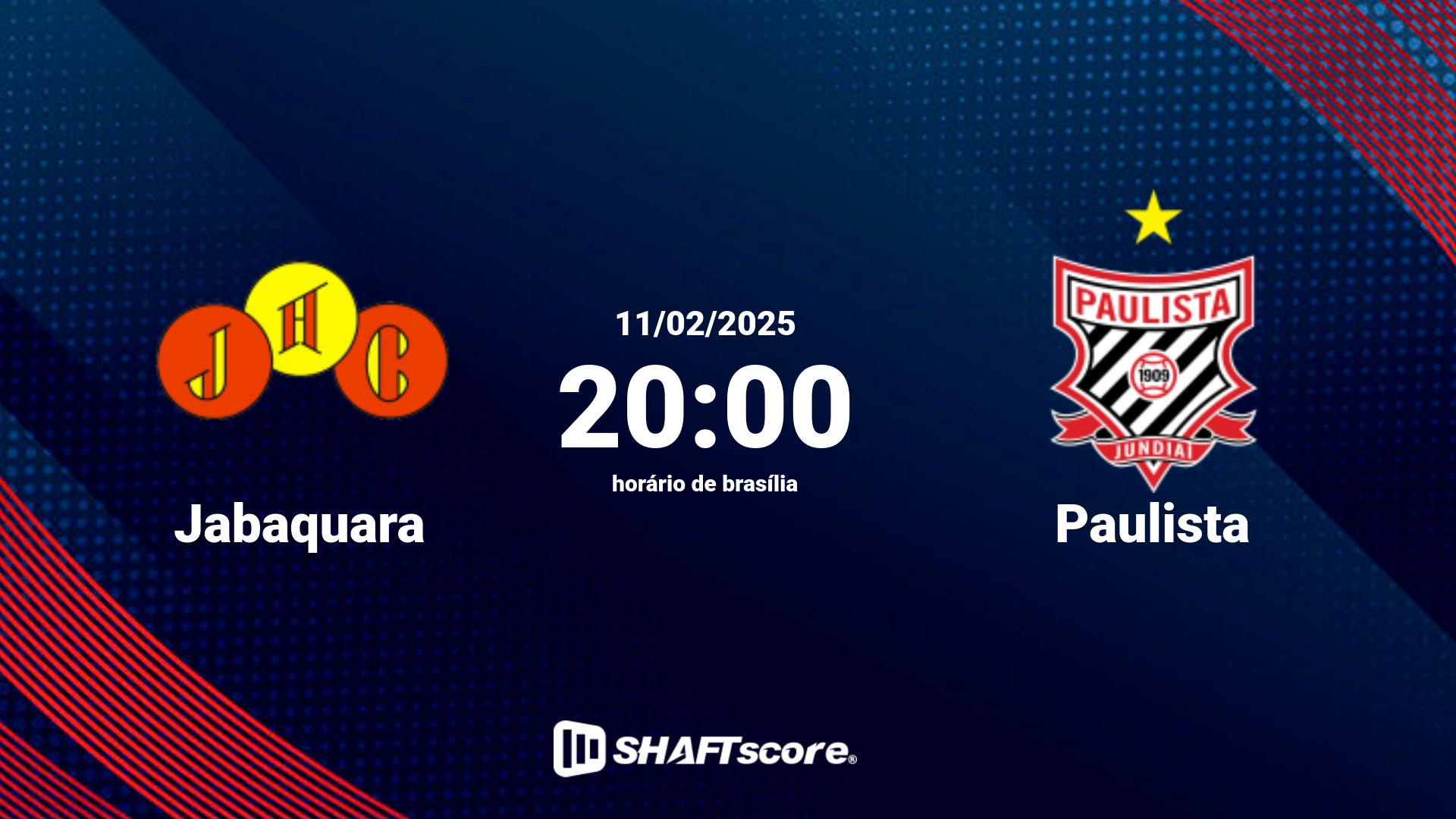 Estatísticas do jogo Jabaquara vs Paulista 11.02 20:00