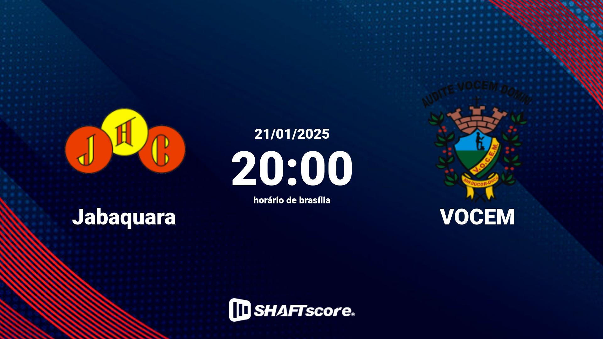 Estatísticas do jogo Jabaquara vs VOCEM 21.01 20:00