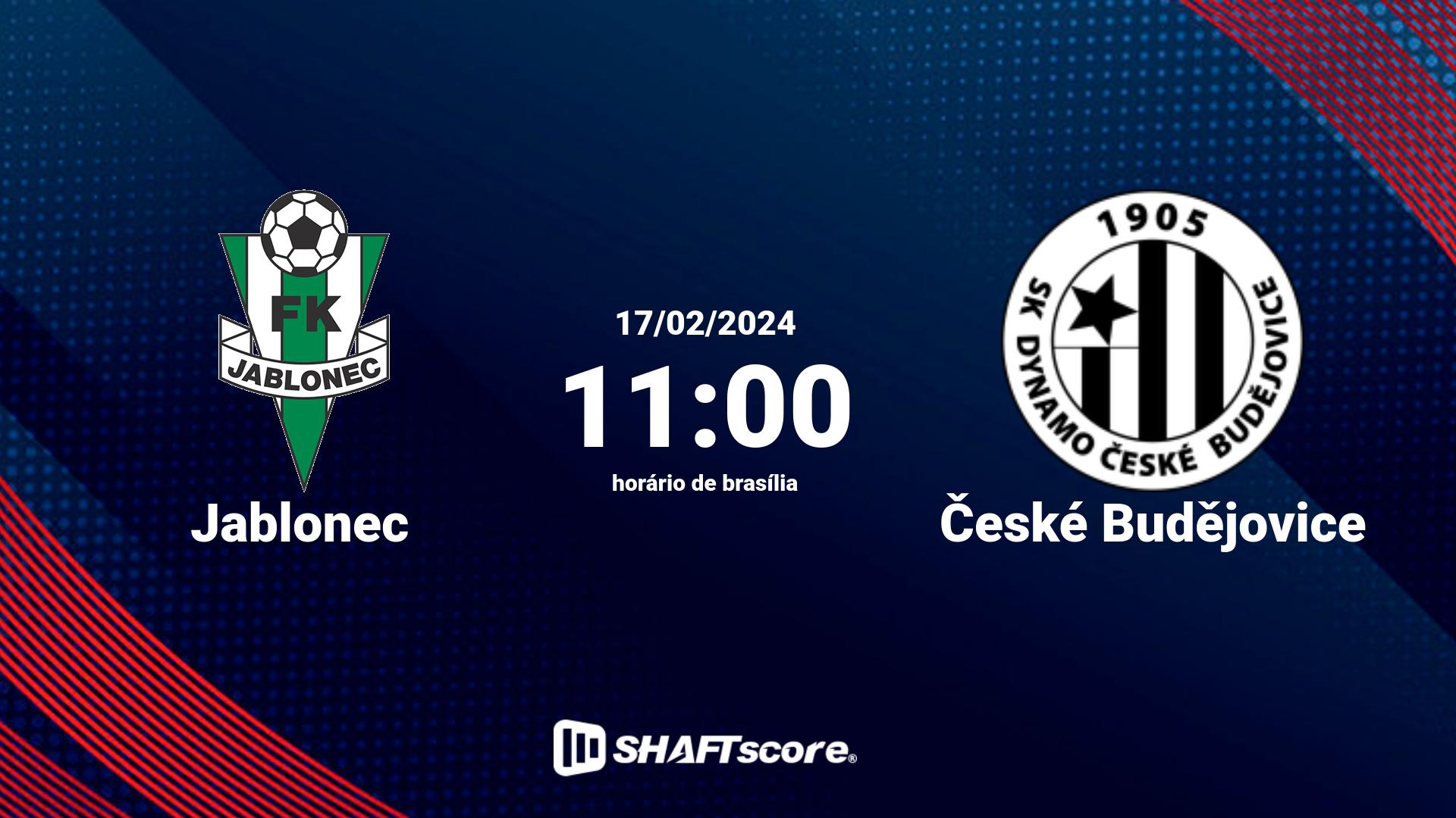 Estatísticas do jogo Jablonec vs České Budějovice 17.02 11:00