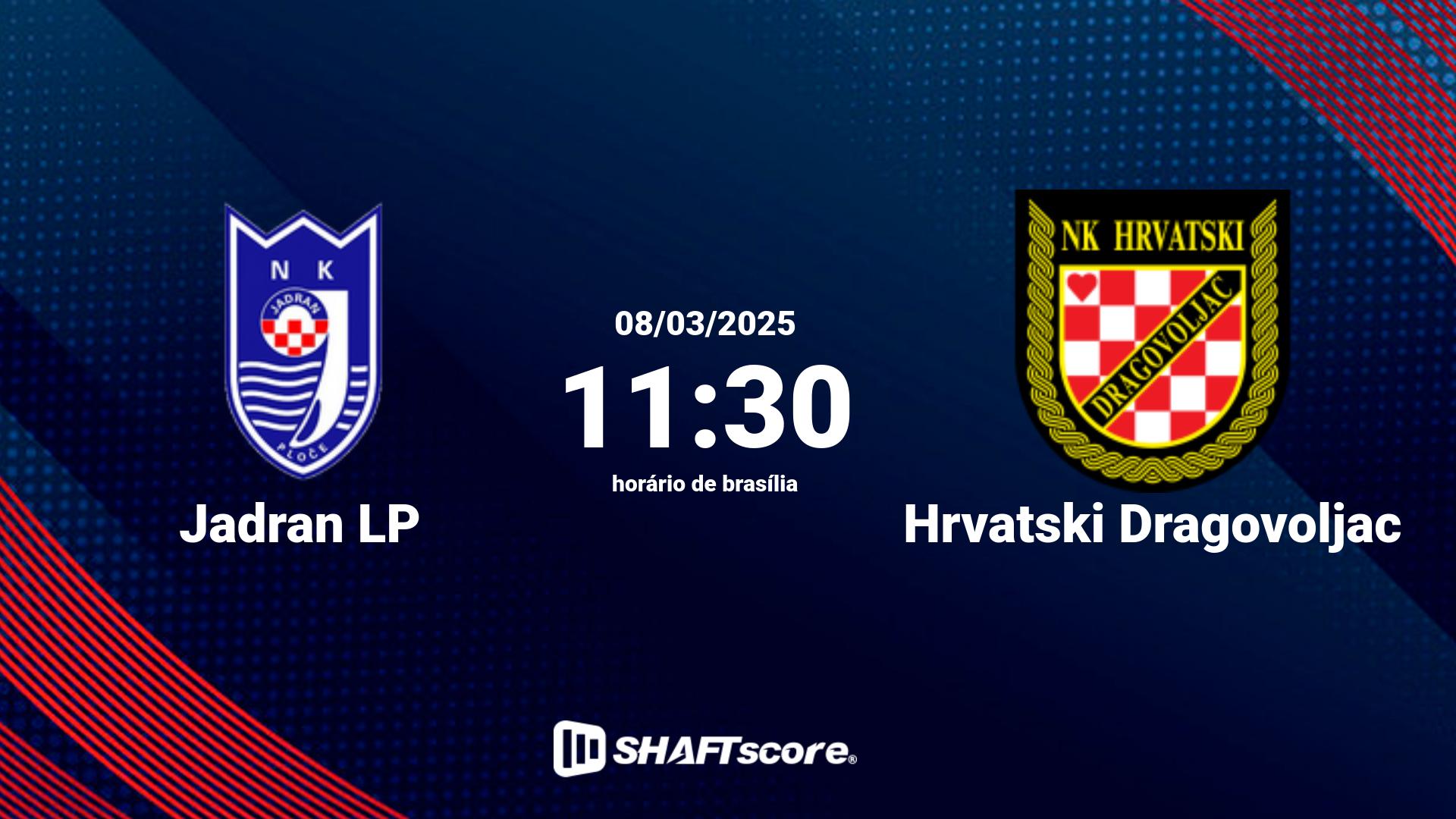 Estatísticas do jogo Jadran LP vs Hrvatski Dragovoljac 08.03 11:30