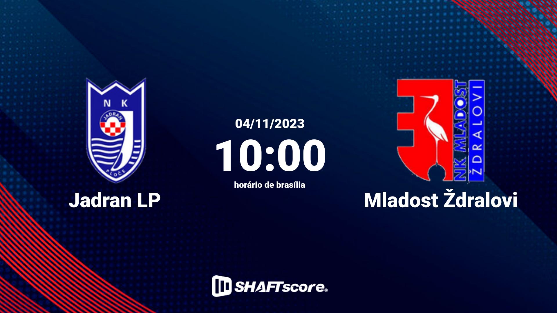 Estatísticas do jogo Jadran LP vs Mladost Ždralovi 04.11 10:00