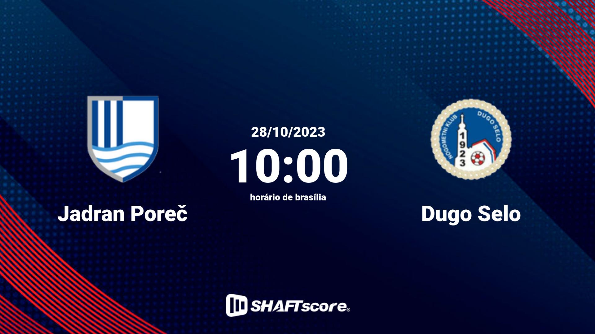 Estatísticas do jogo Jadran Poreč vs Dugo Selo 28.10 10:00