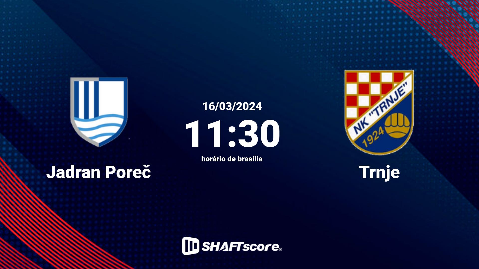 Estatísticas do jogo Jadran Poreč vs Trnje 16.03 11:30