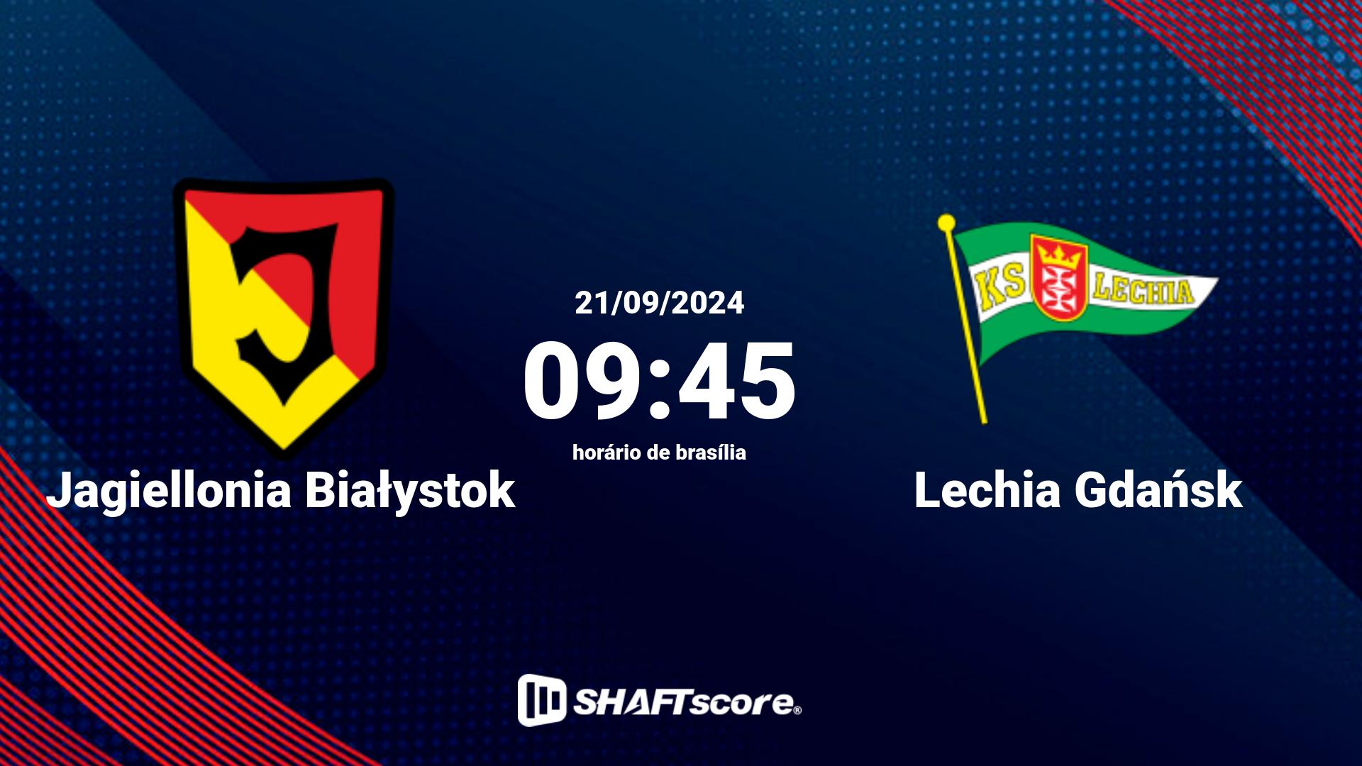 Estatísticas do jogo Jagiellonia Białystok vs Lechia Gdańsk 21.09 09:45