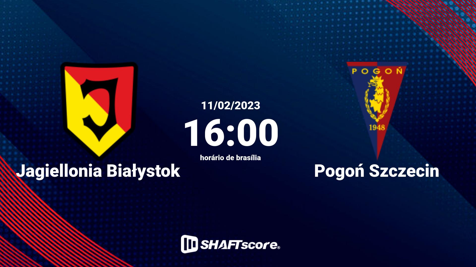 Estatísticas do jogo Jagiellonia Białystok vs Pogoń Szczecin 11.02 16:00