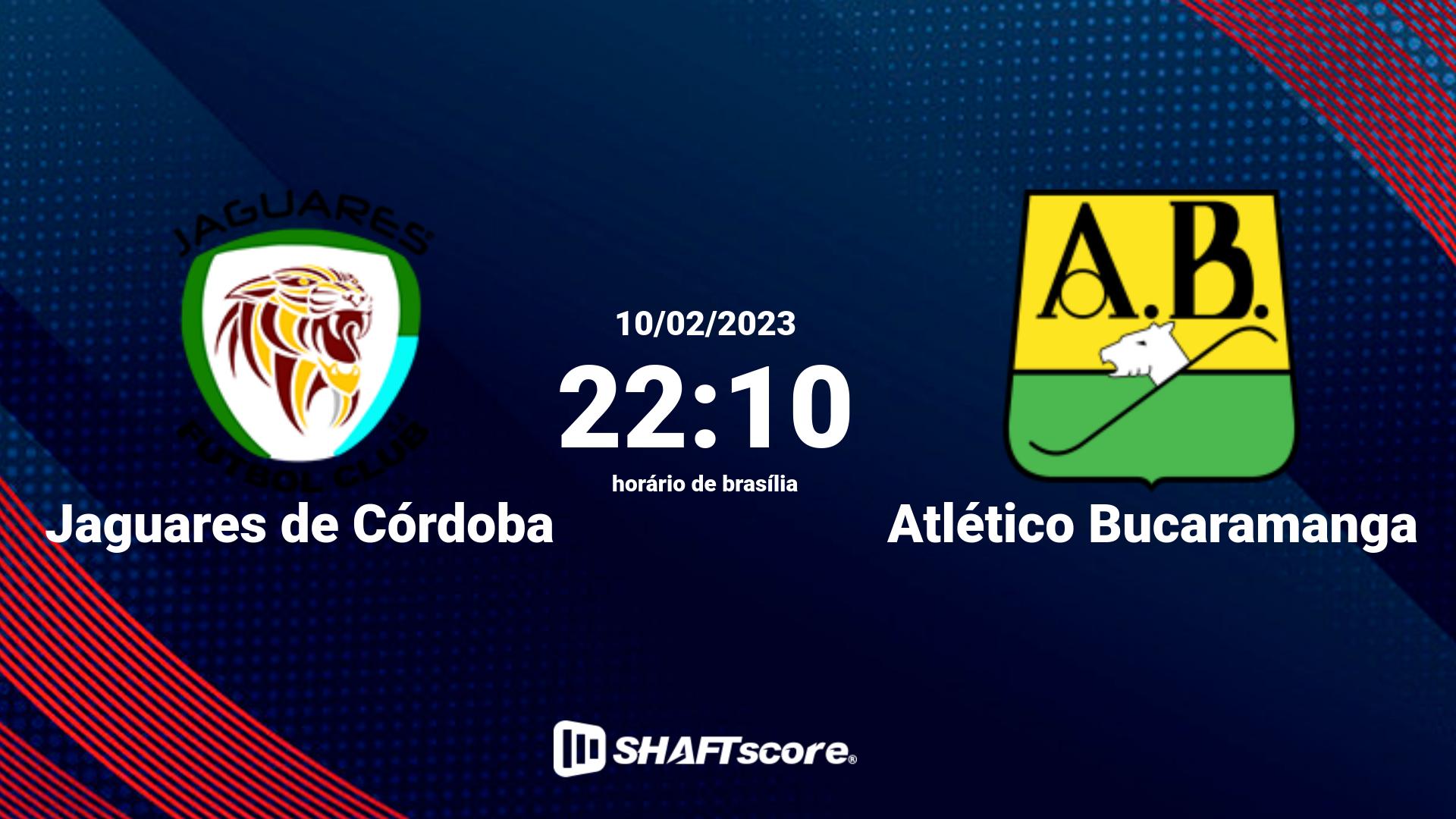 Estatísticas do jogo Jaguares de Córdoba vs Atlético Bucaramanga 10.02 22:10