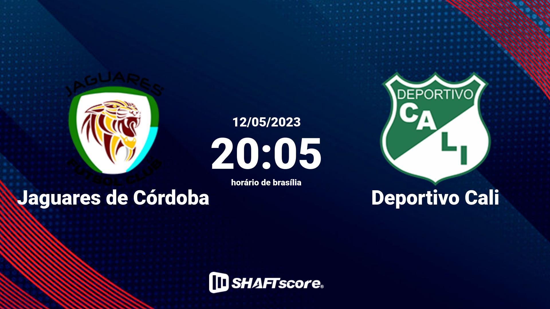 Estatísticas do jogo Jaguares de Córdoba vs Deportivo Cali 12.05 20:05