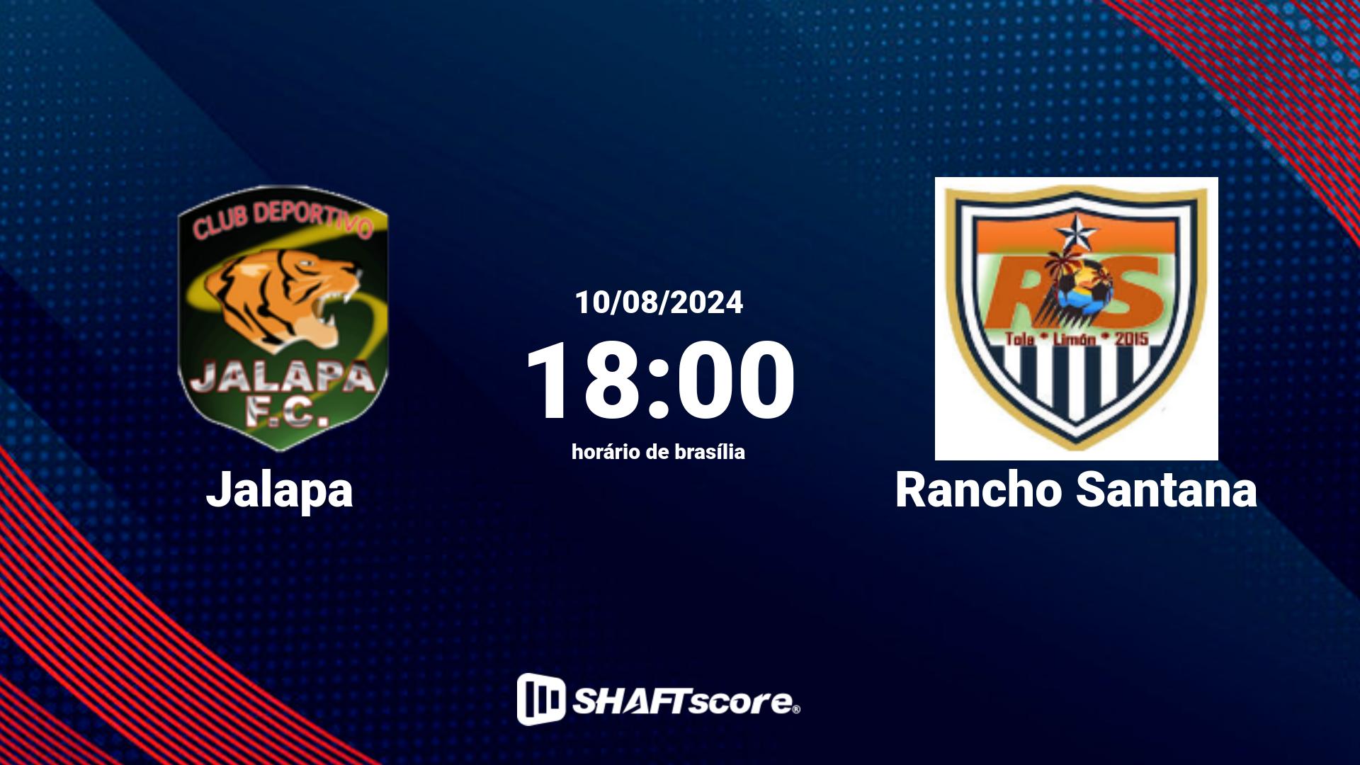 Estatísticas do jogo Jalapa vs Rancho Santana 10.08 18:00