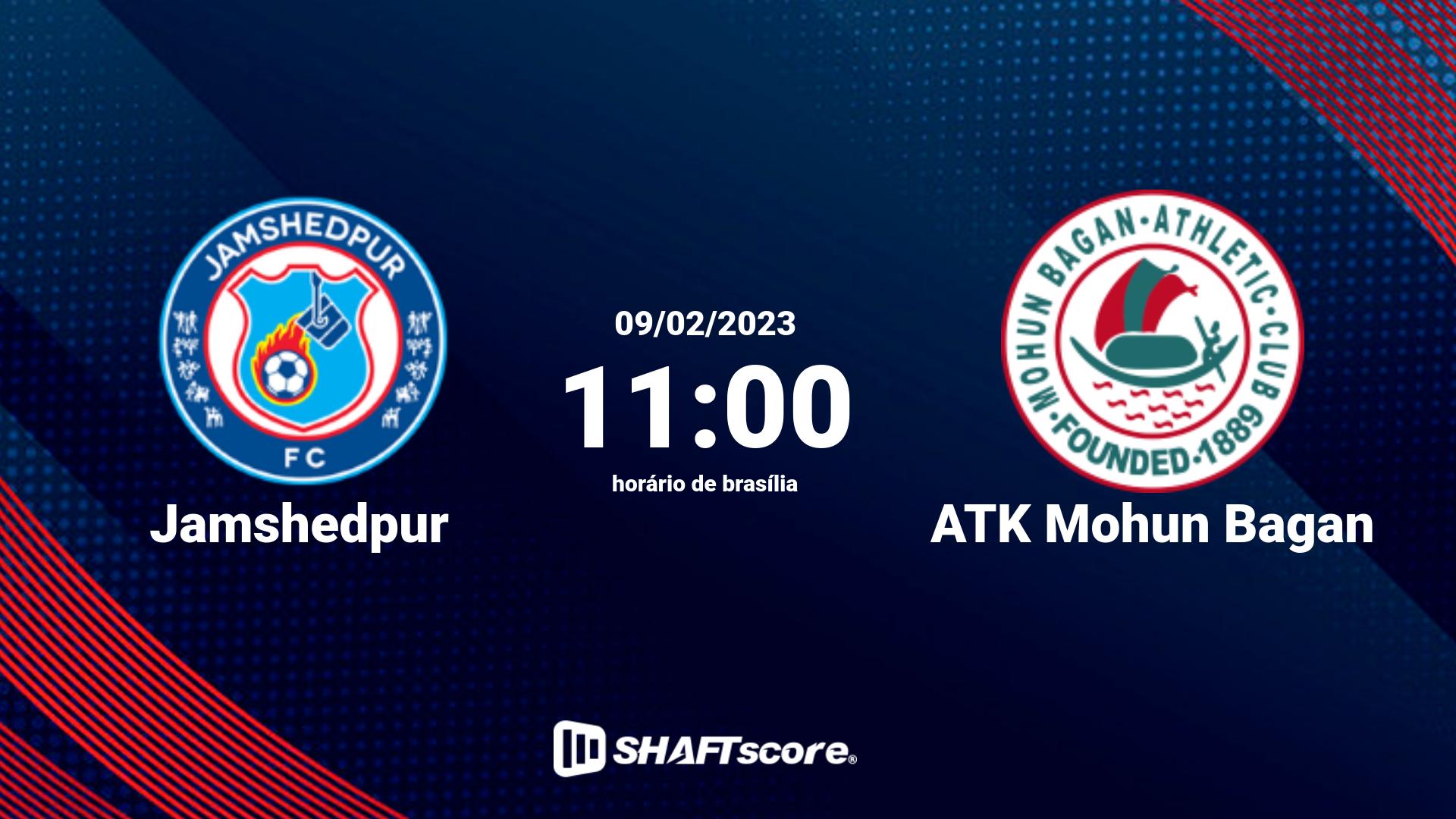 Estatísticas do jogo Jamshedpur vs ATK Mohun Bagan 09.02 11:00