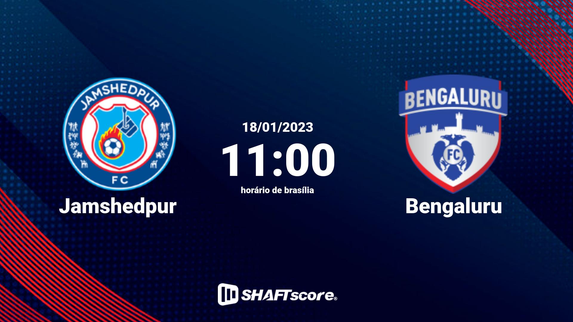 Estatísticas do jogo Jamshedpur vs Bengaluru 18.01 11:00