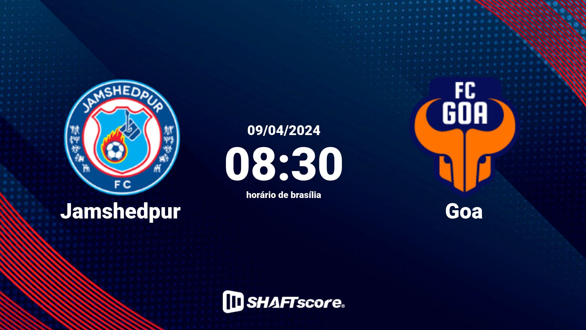 Estatísticas do jogo Jamshedpur vs Goa 09.04 08:30