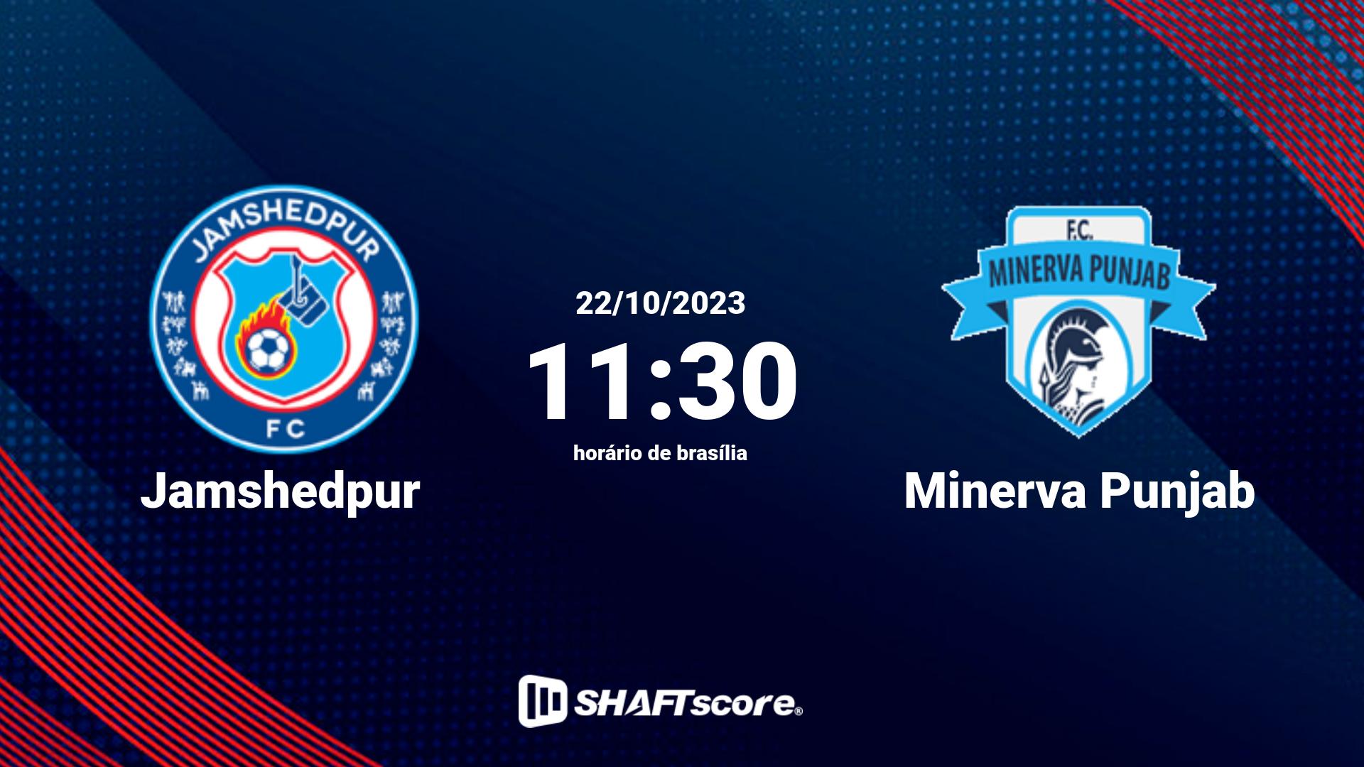 Estatísticas do jogo Jamshedpur vs Minerva Punjab 22.10 11:30