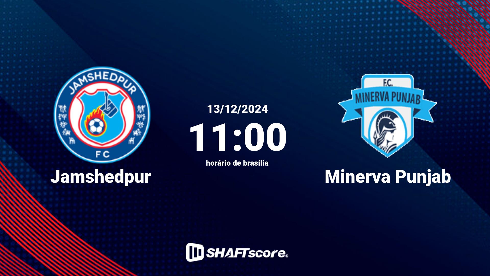 Estatísticas do jogo Jamshedpur vs Minerva Punjab 13.12 11:00