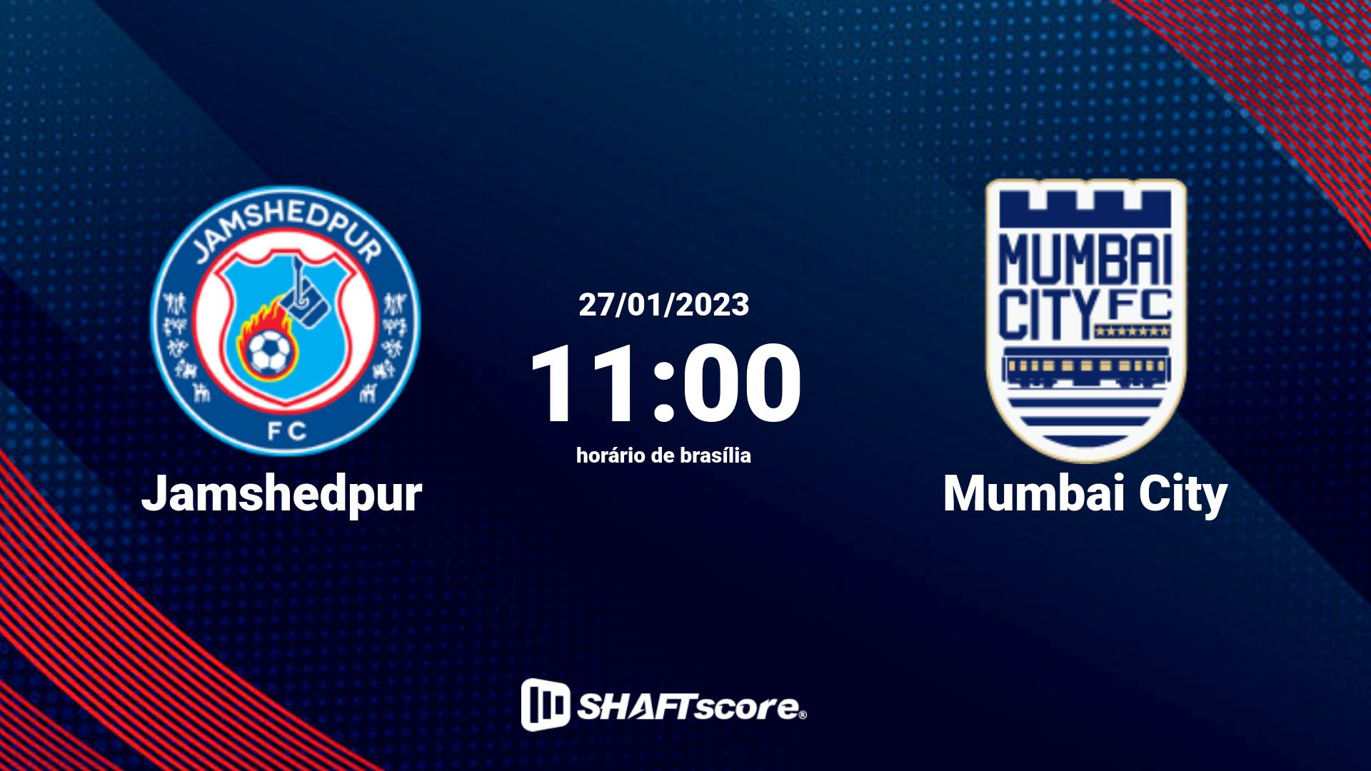 Estatísticas do jogo Jamshedpur vs Mumbai City 27.01 11:00