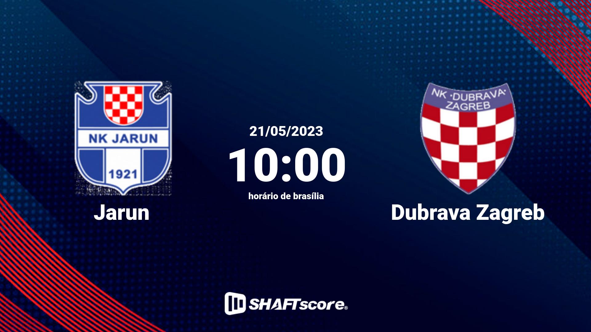 Estatísticas do jogo Jarun vs Dubrava Zagreb 21.05 10:00