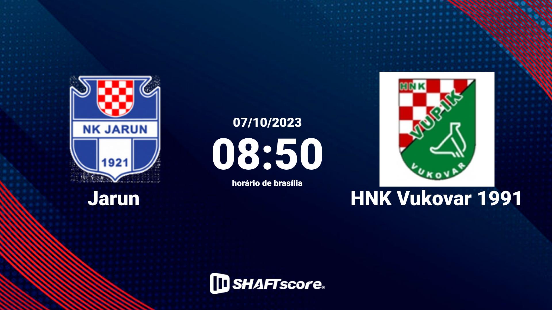 Estatísticas do jogo Jarun vs HNK Vukovar 1991 07.10 08:50