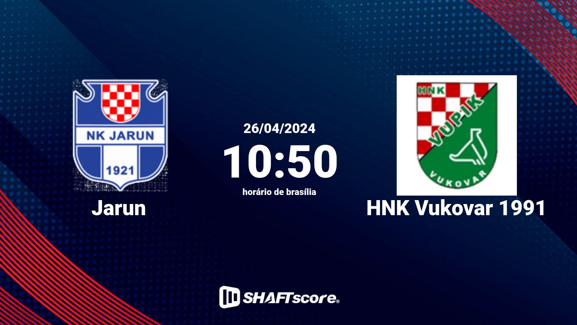 Estatísticas do jogo Jarun vs HNK Vukovar 1991 26.04 10:50