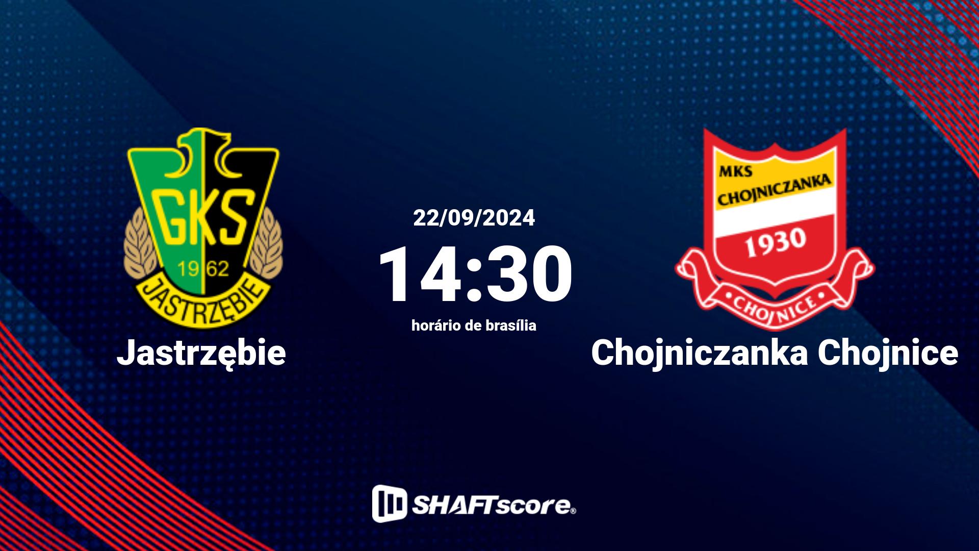 Estatísticas do jogo Jastrzębie vs Chojniczanka Chojnice 22.09 14:30