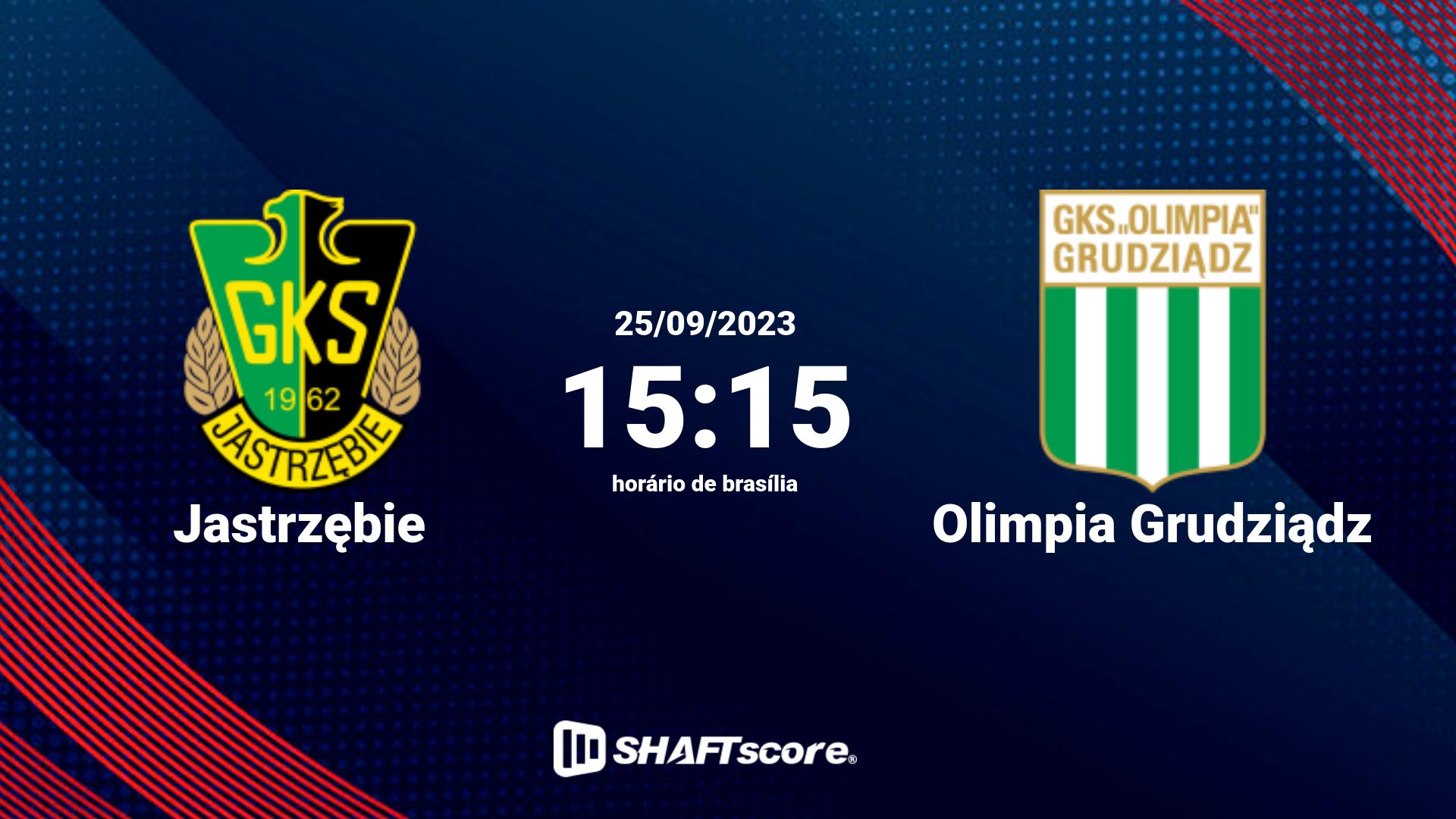 Estatísticas do jogo Jastrzębie vs Olimpia Grudziądz 25.09 15:15