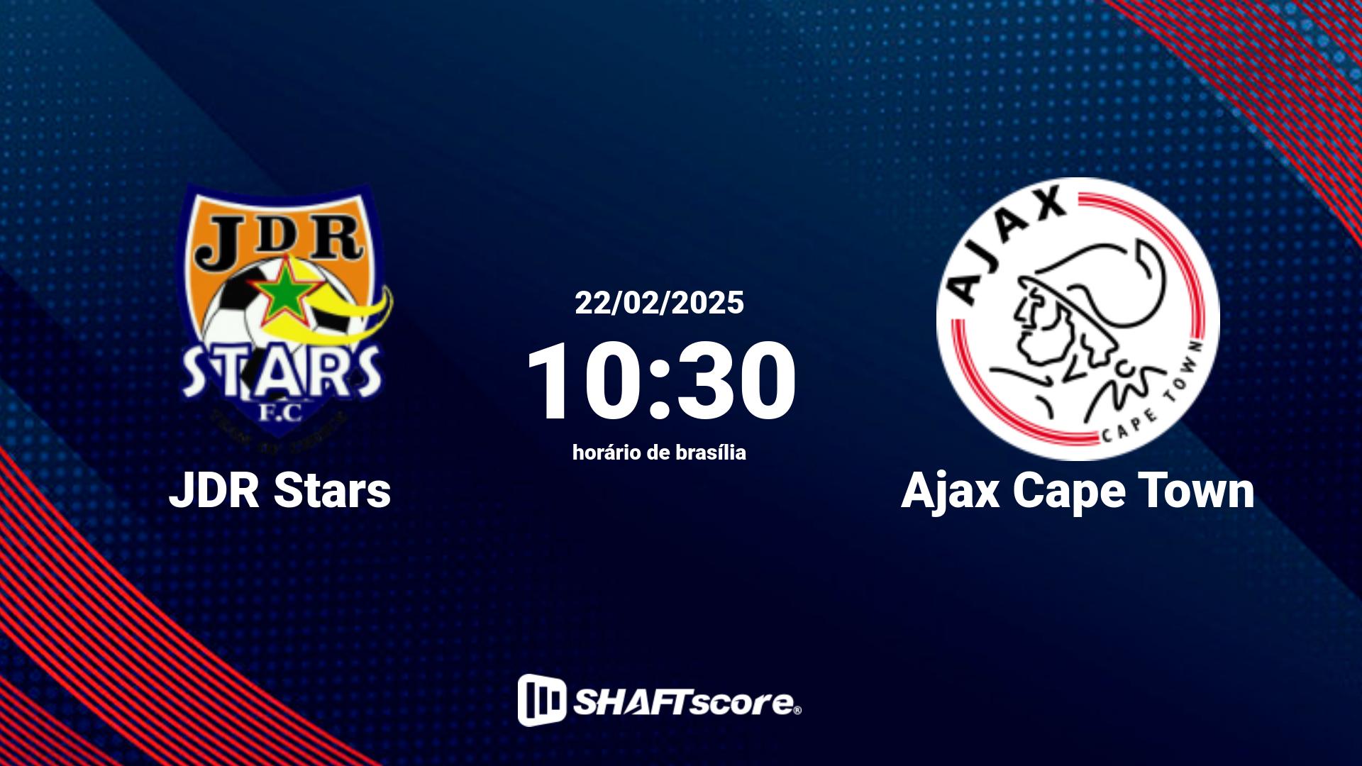 Estatísticas do jogo JDR Stars vs Ajax Cape Town 22.02 10:30