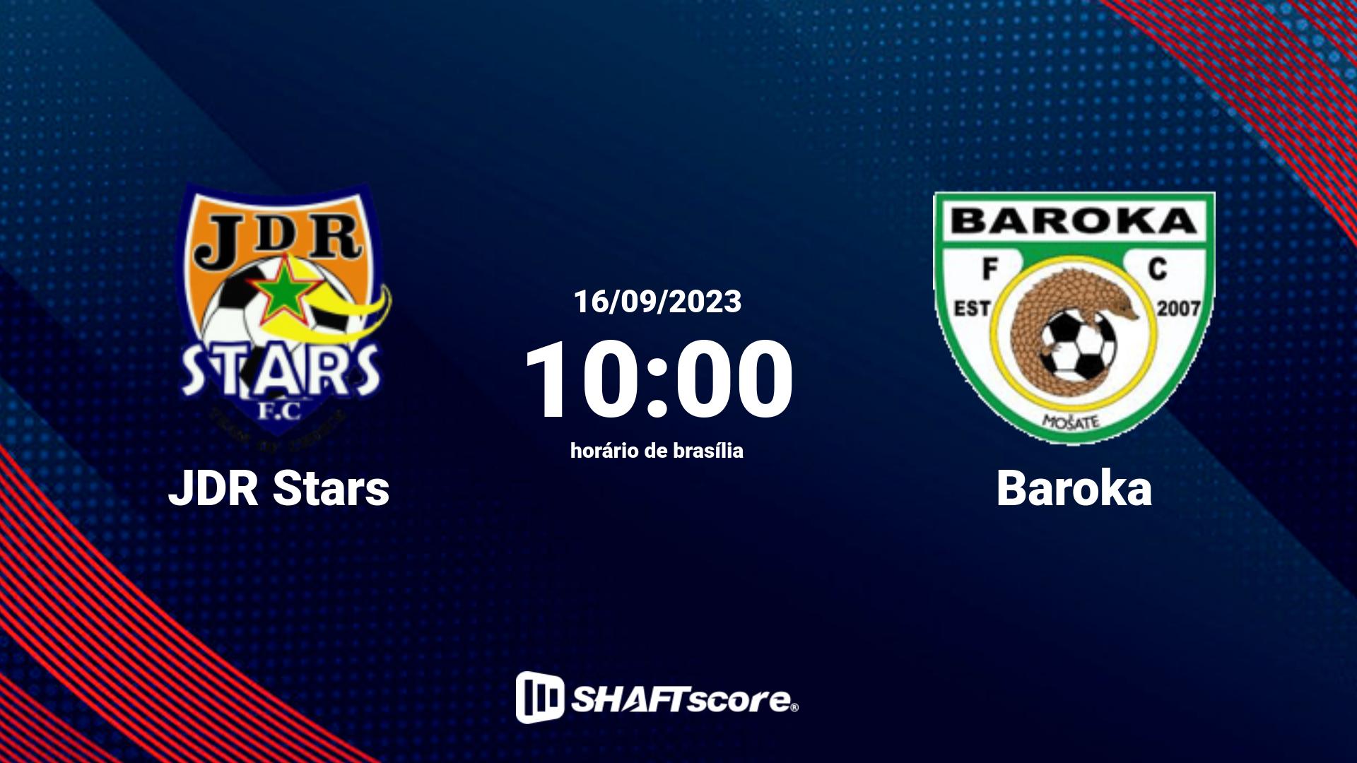 Estatísticas do jogo JDR Stars vs Baroka 16.09 10:00