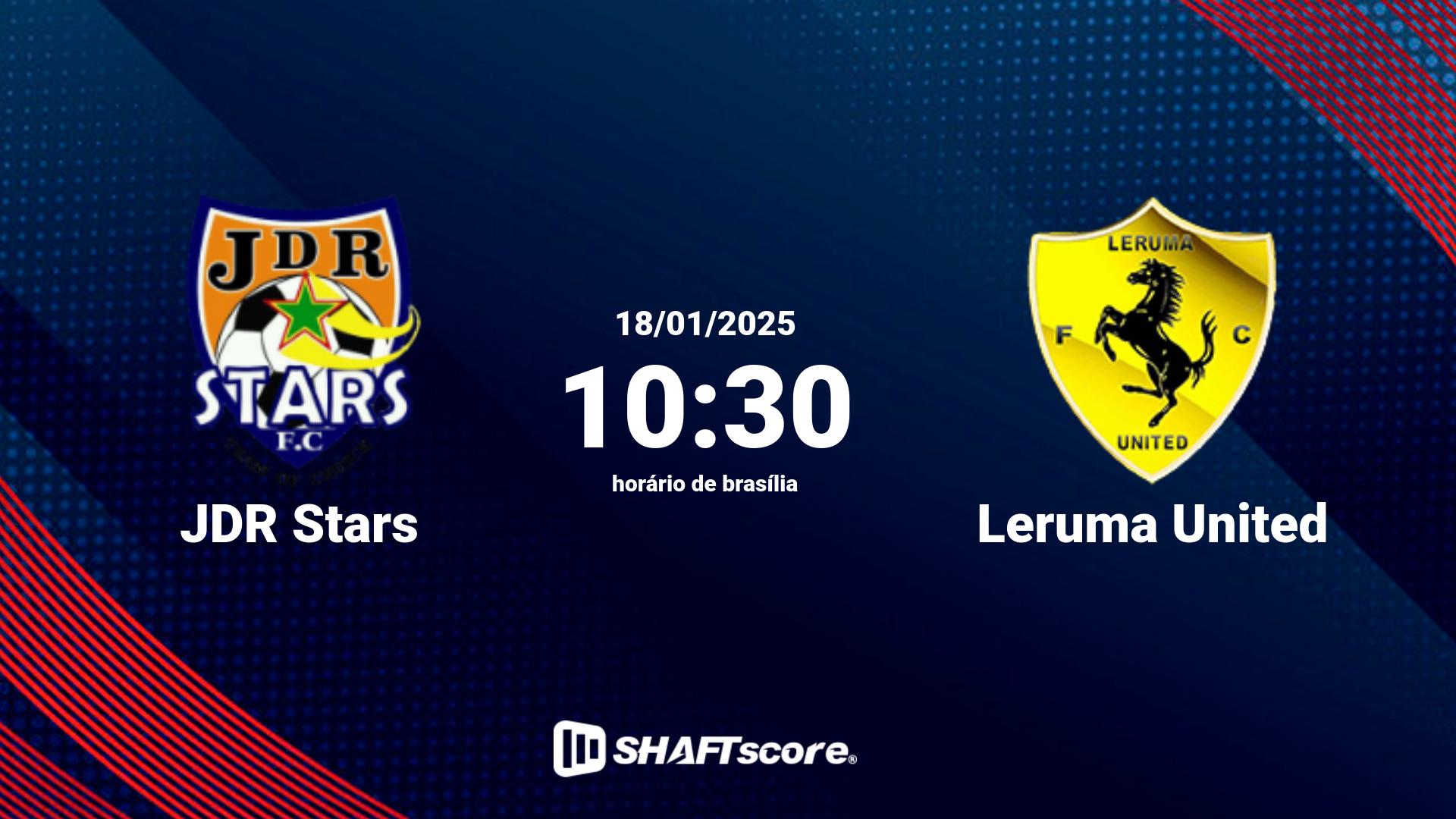 Estatísticas do jogo JDR Stars vs Leruma United 18.01 10:30