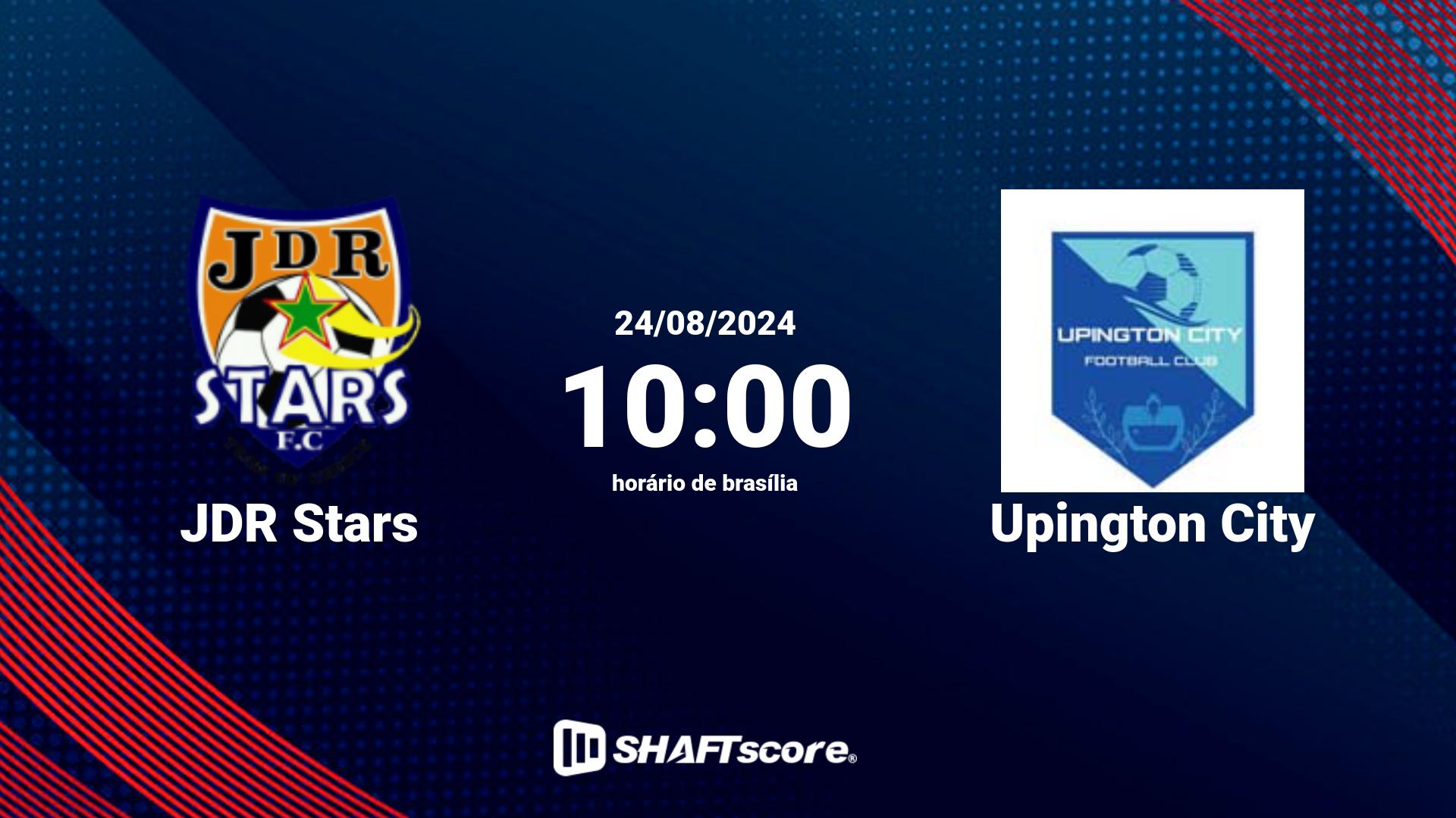 Estatísticas do jogo JDR Stars vs Upington City 24.08 10:00