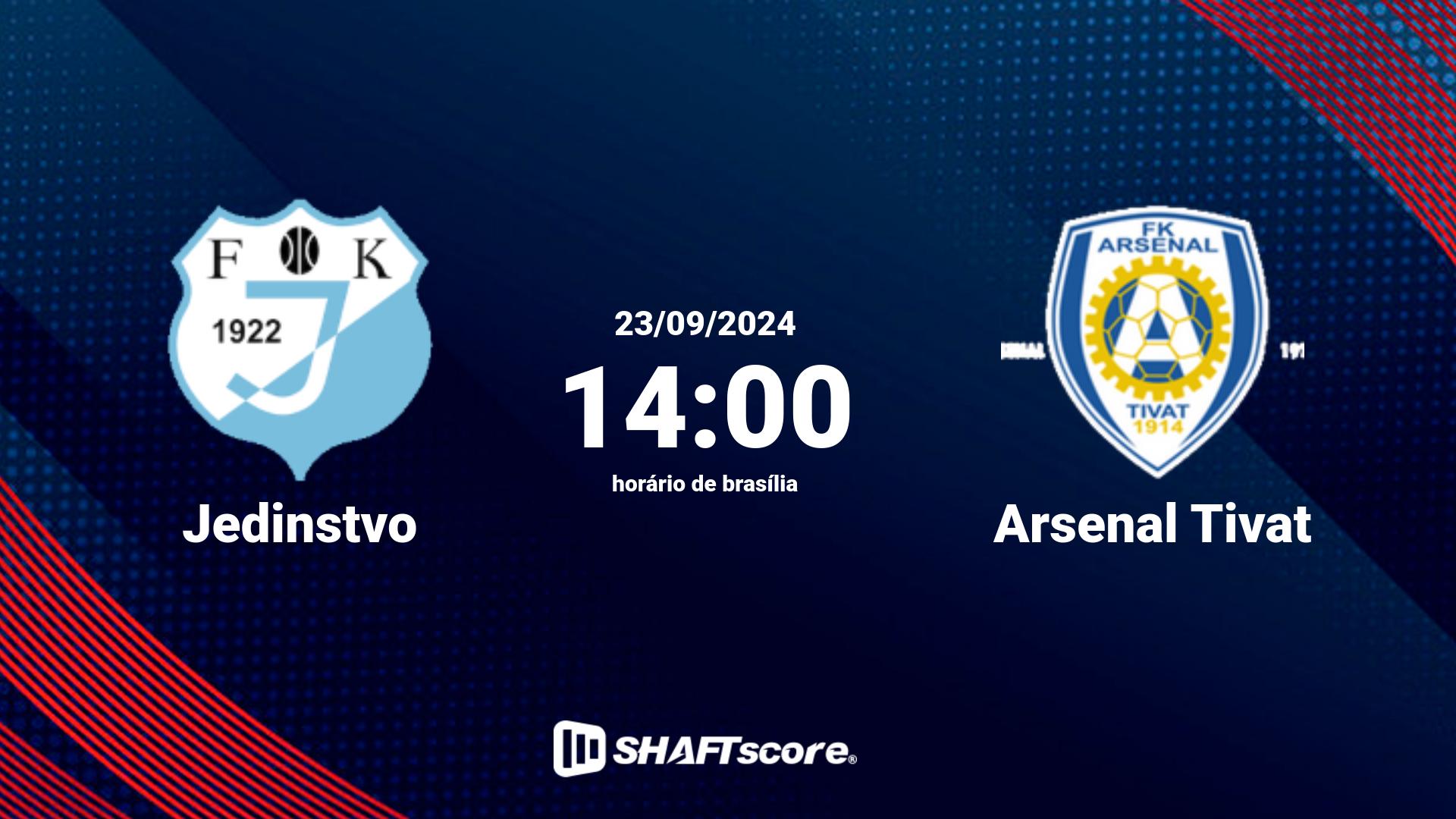 Estatísticas do jogo Jedinstvo vs Arsenal Tivat 23.09 14:00