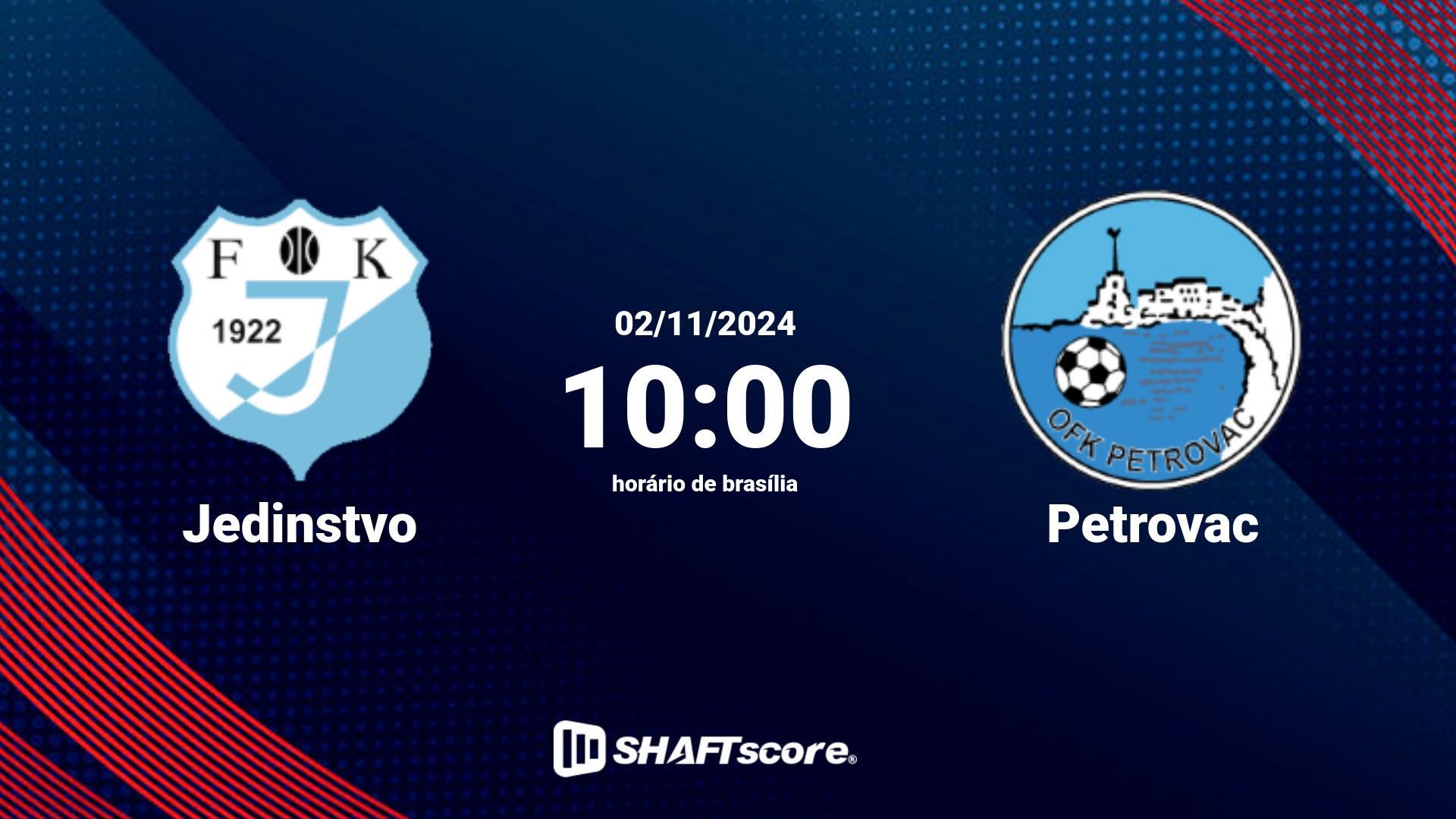 Estatísticas do jogo Jedinstvo vs Petrovac 02.11 10:00