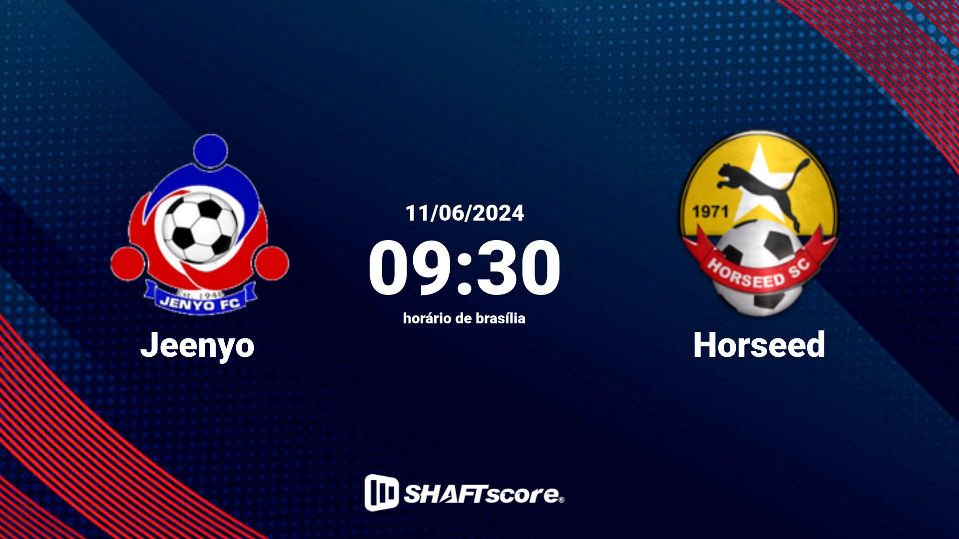 Estatísticas do jogo Jeenyo vs Horseed 11.06 09:30