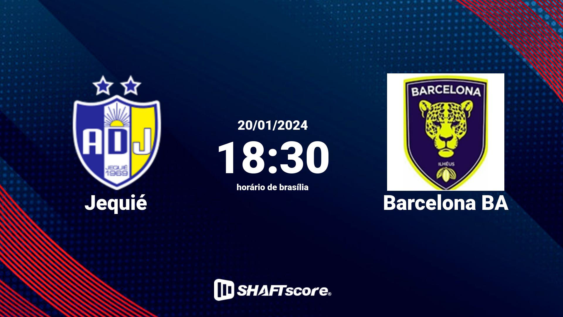 Estatísticas do jogo Jequié vs Barcelona BA 20.01 18:30