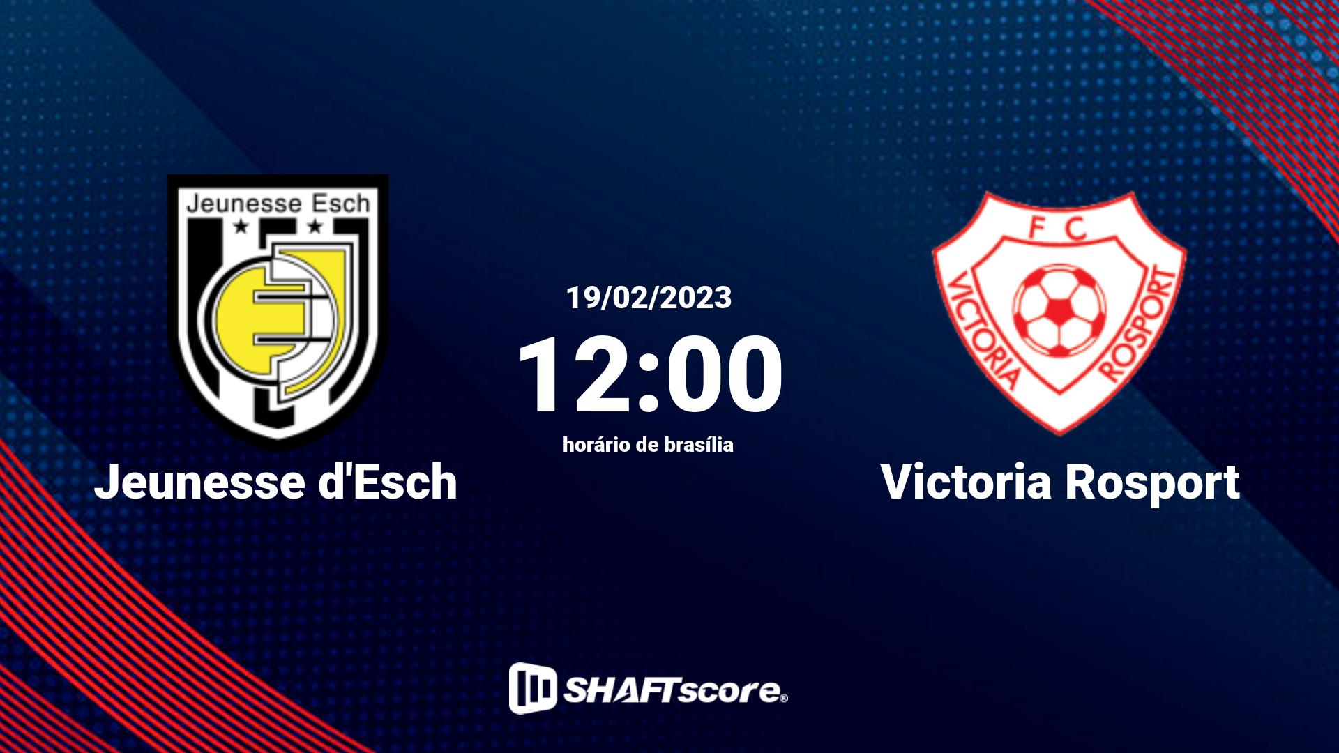 Estatísticas do jogo Jeunesse d'Esch vs Victoria Rosport 19.02 12:00