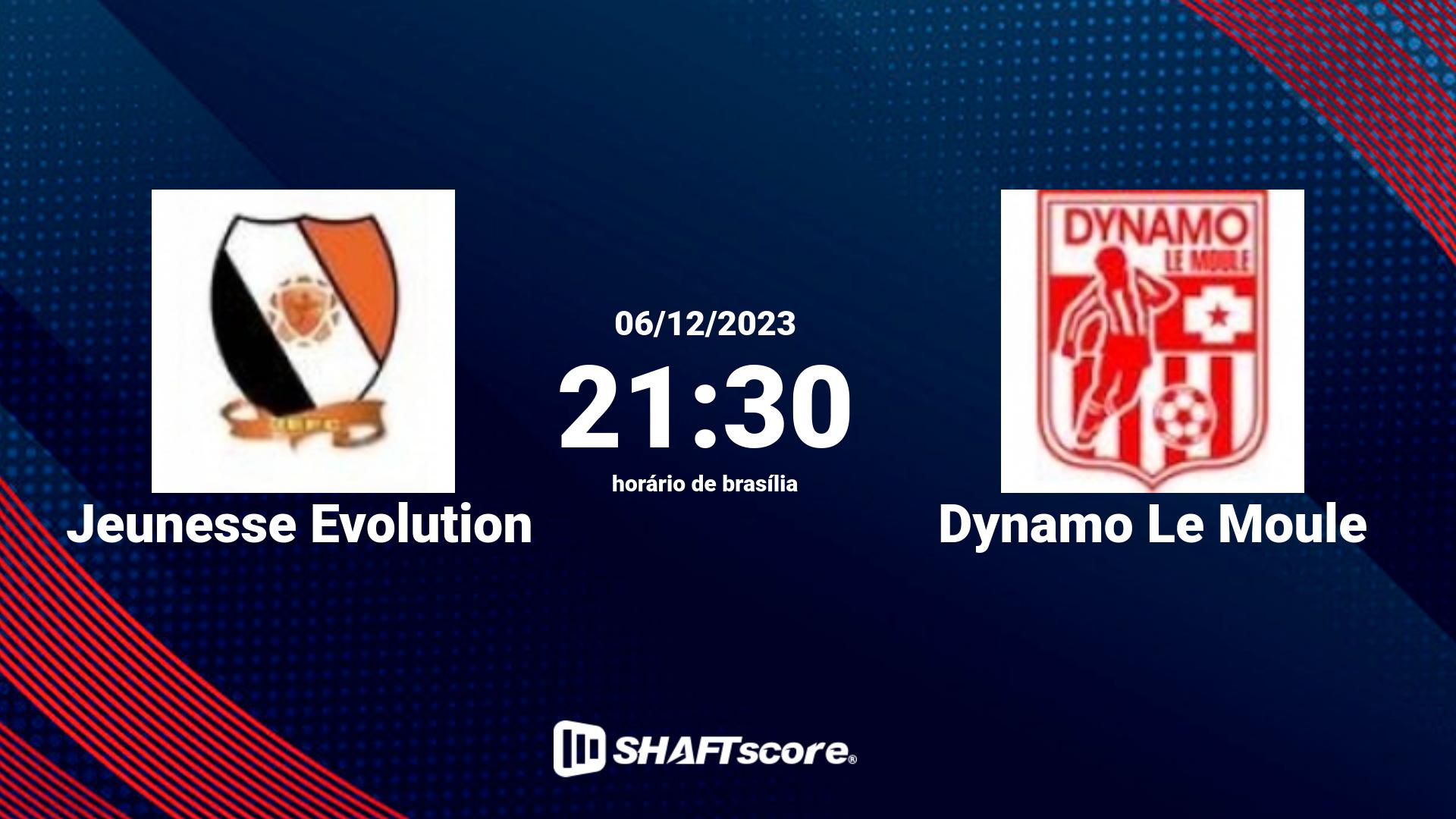 Estatísticas do jogo Jeunesse Evolution vs Dynamo Le Moule 06.12 21:30