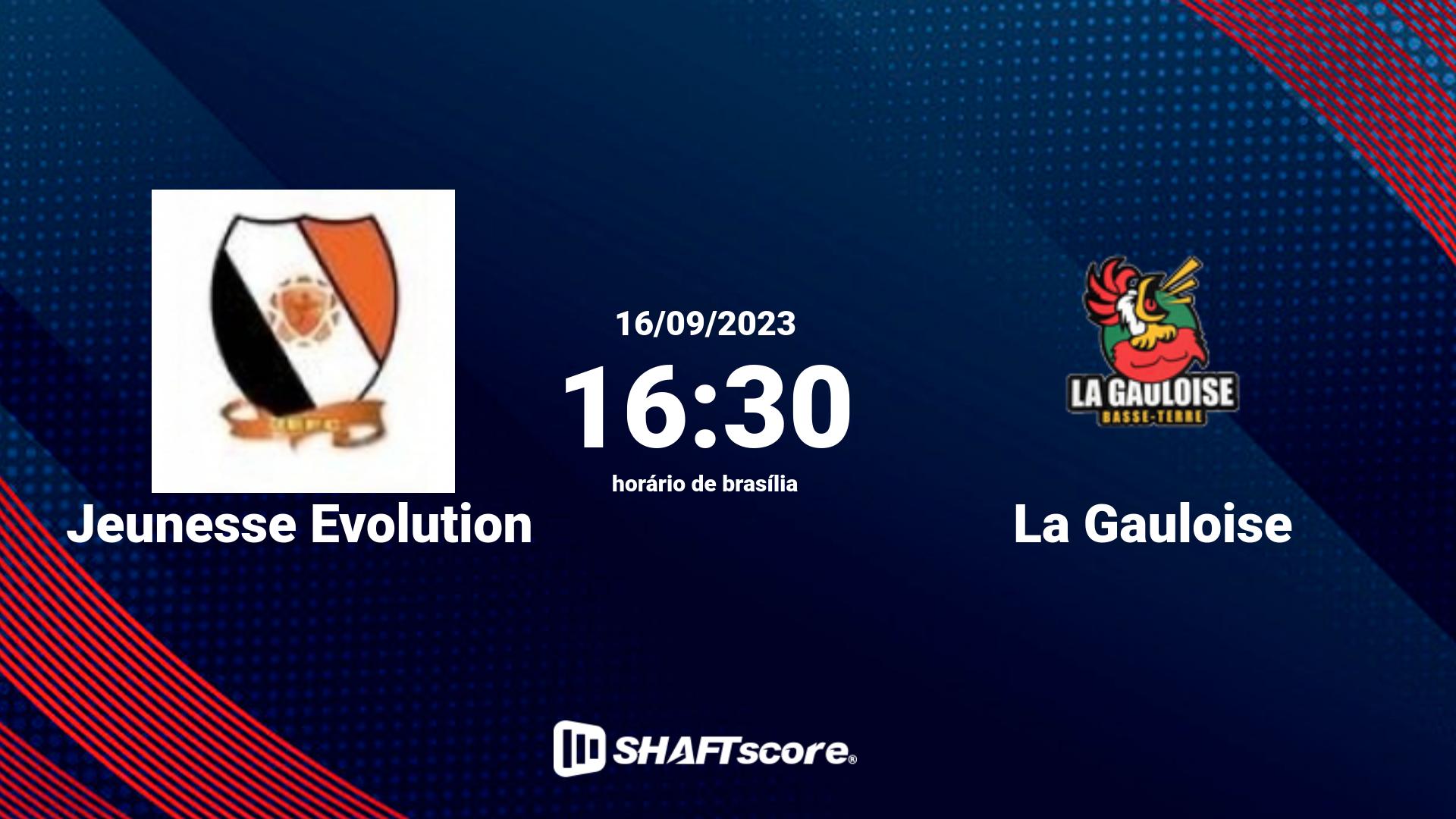 Estatísticas do jogo Jeunesse Evolution vs La Gauloise 16.09 16:30