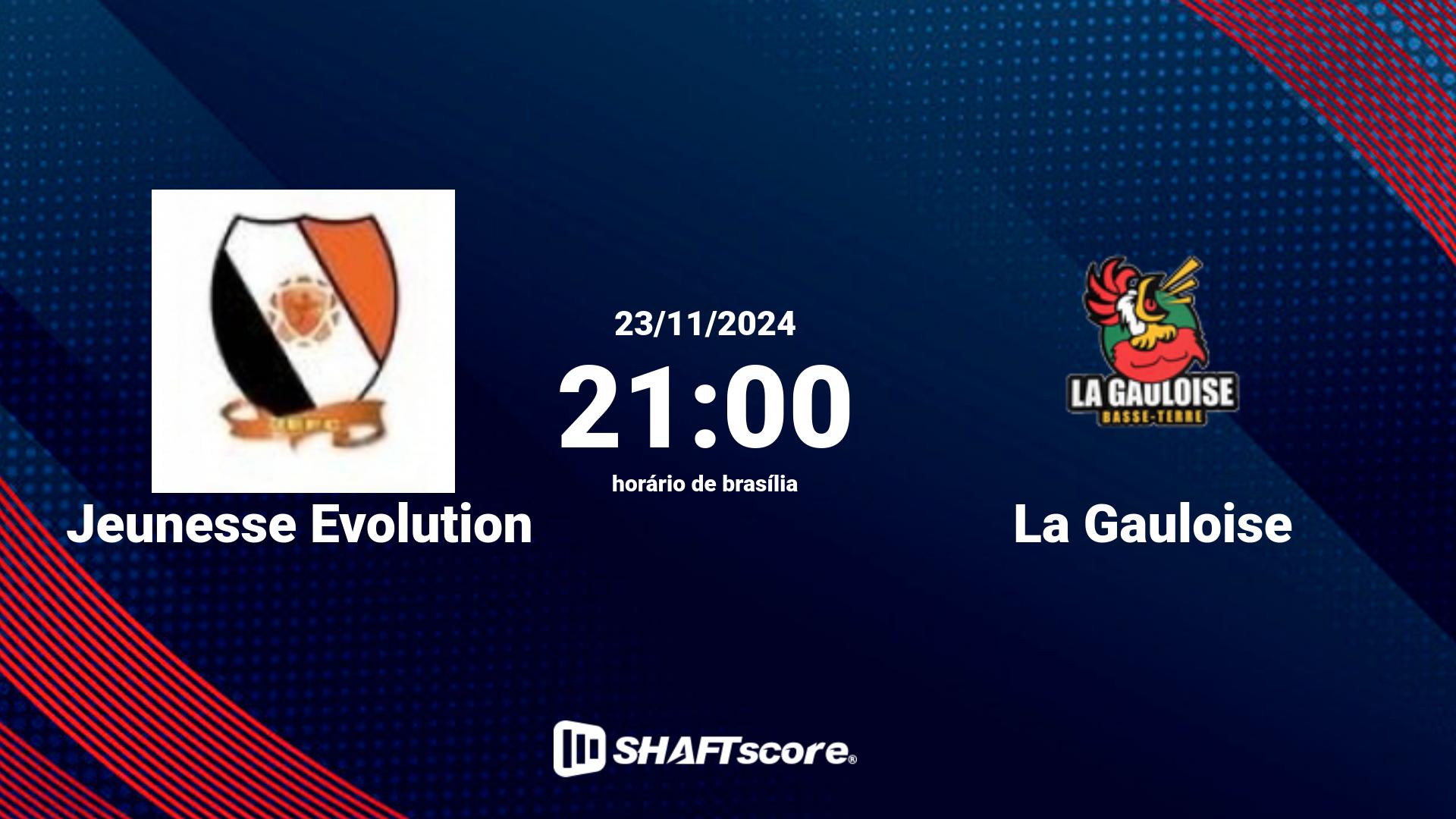 Estatísticas do jogo Jeunesse Evolution vs La Gauloise 23.11 21:00