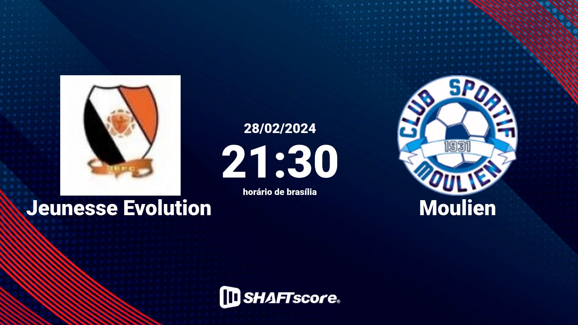 Estatísticas do jogo Jeunesse Evolution vs Moulien 28.02 21:30