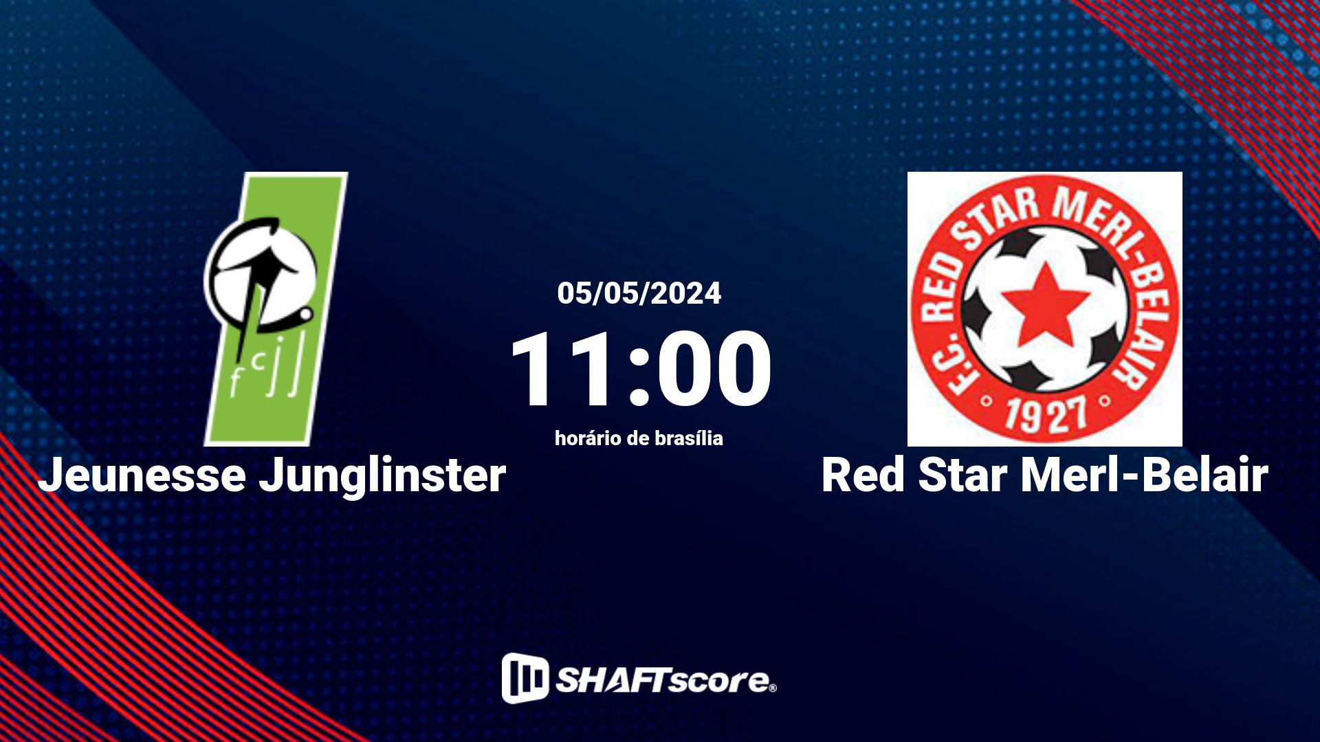 Estatísticas do jogo Jeunesse Junglinster vs Red Star Merl-Belair 05.05 11:00