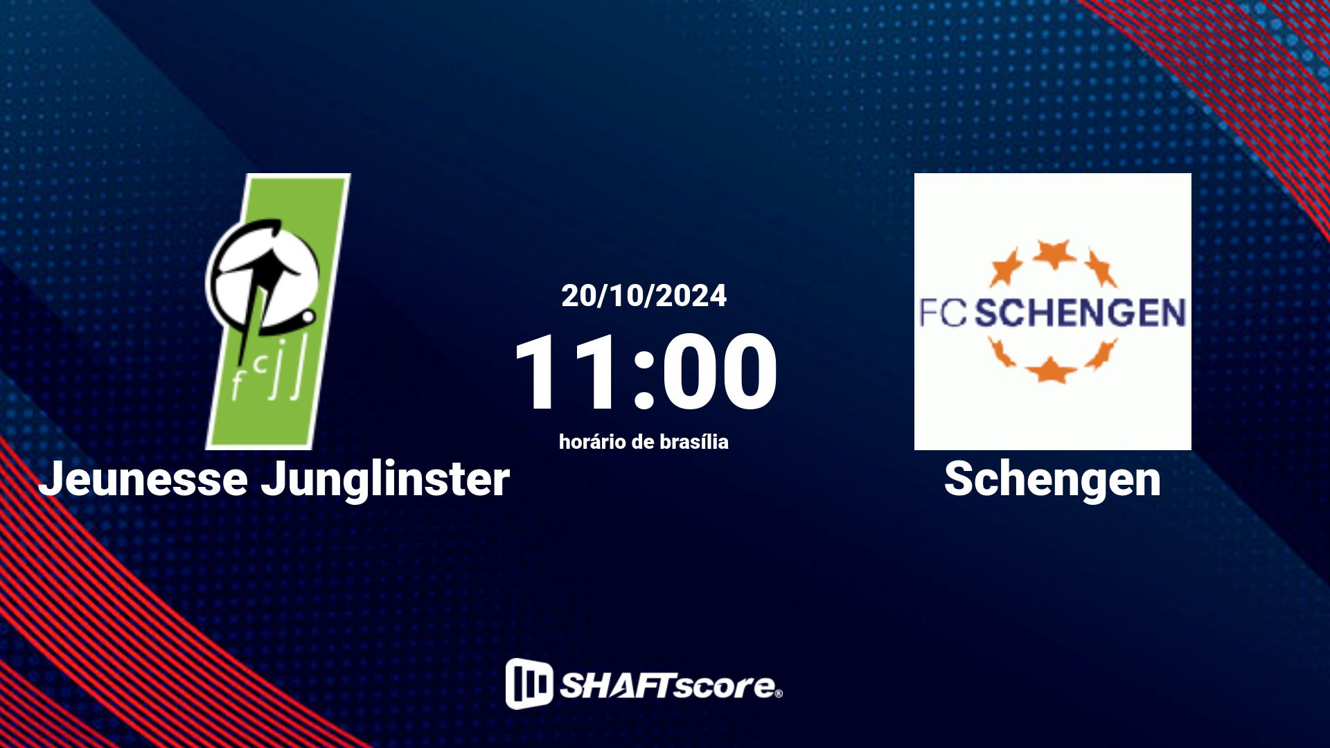 Estatísticas do jogo Jeunesse Junglinster vs Schengen 20.10 11:00