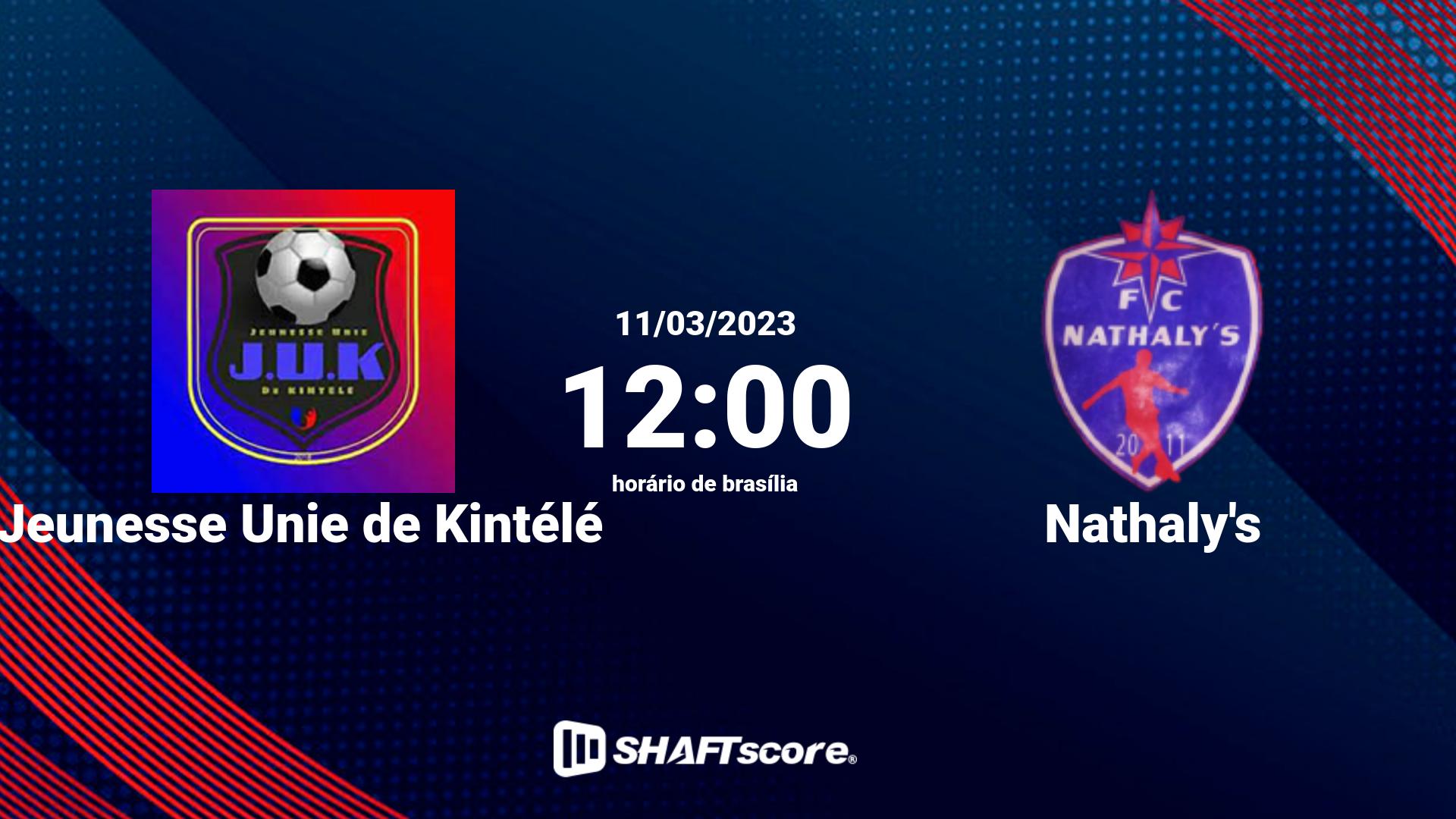 Estatísticas do jogo Jeunesse Unie de Kintélé vs Nathaly's 11.03 12:00